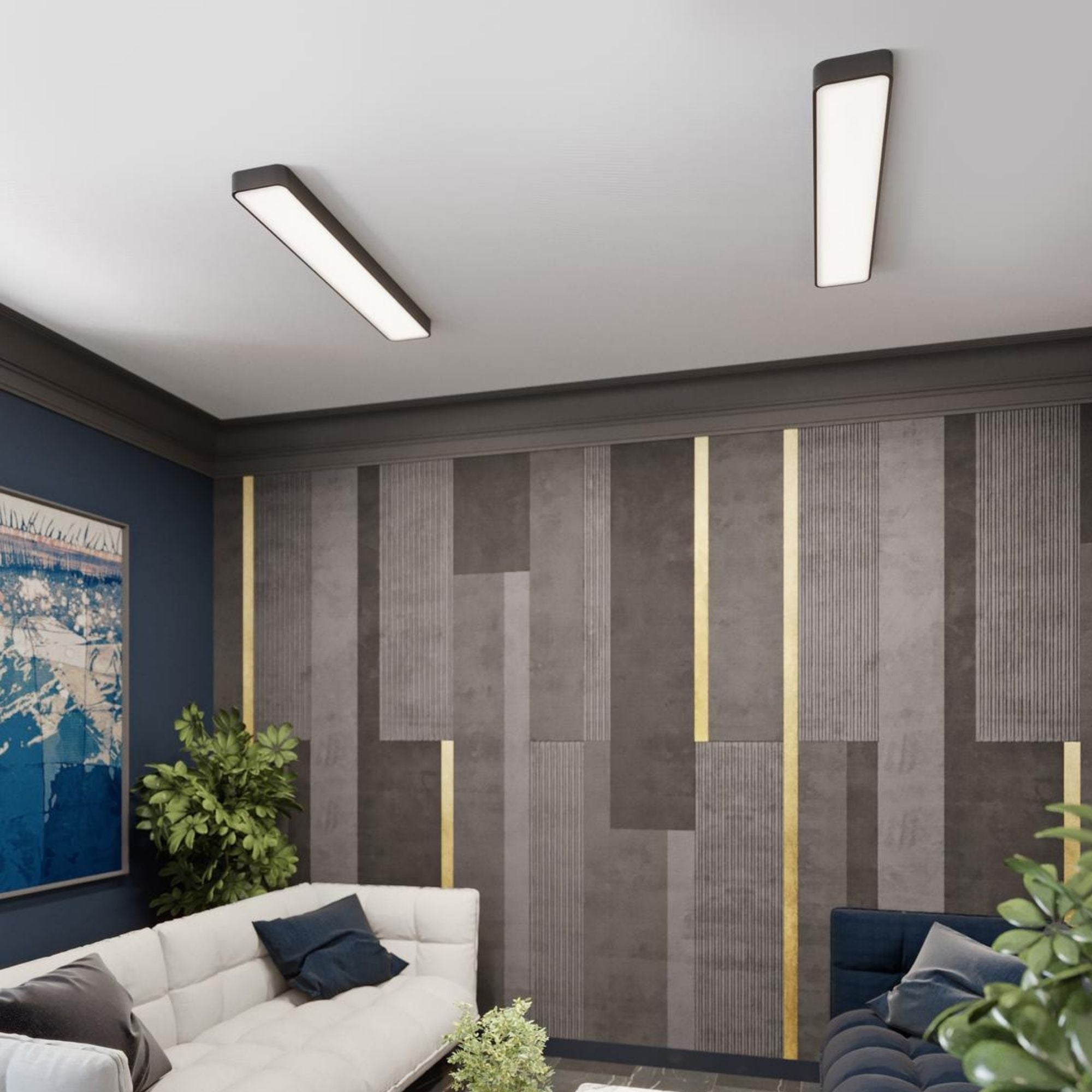 Bailey 24" LED Linear Flush Mount, Black Finish