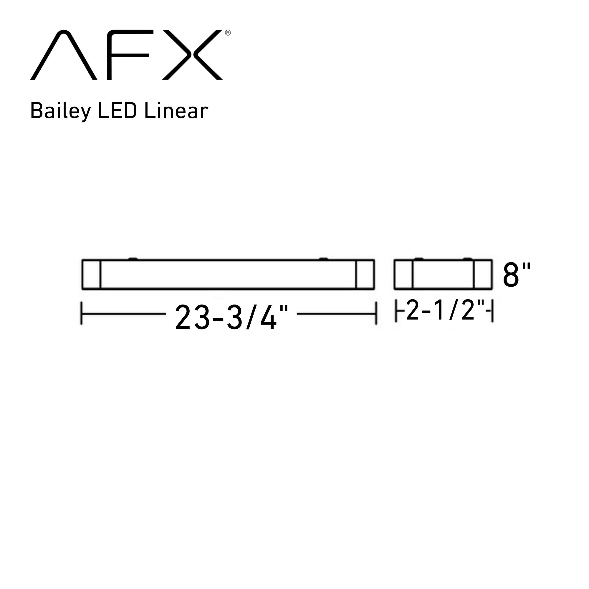 Bailey 24" LED Linear Flush Mount, Satin Nickel Finish