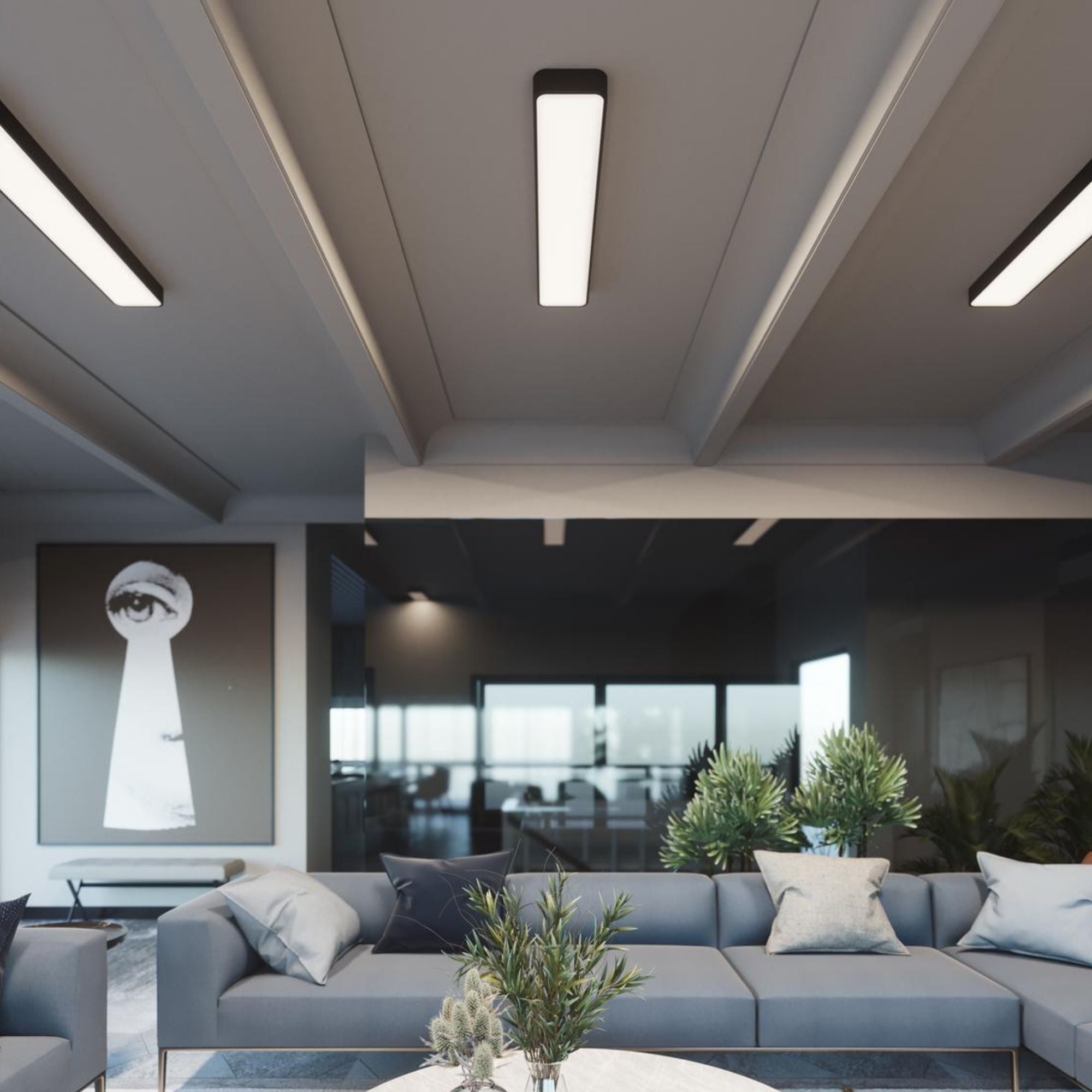 Bailey 24" LED Linear Flush Mount, Satin Nickel Finish