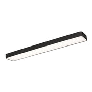 Bailey 46" LED Linear Flush Mount, Black Finish, Battery Backup