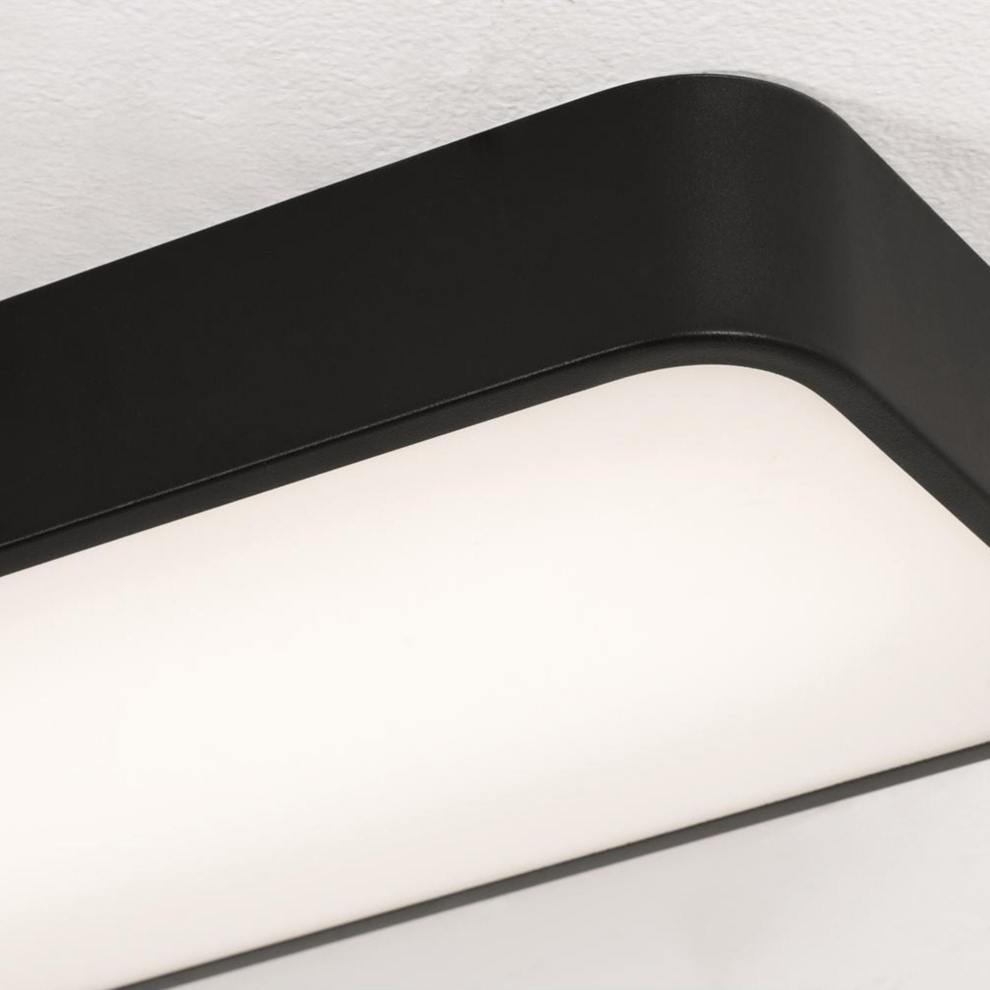 Bailey 46" LED Linear Flush Mount, Black Finish, Battery Backup