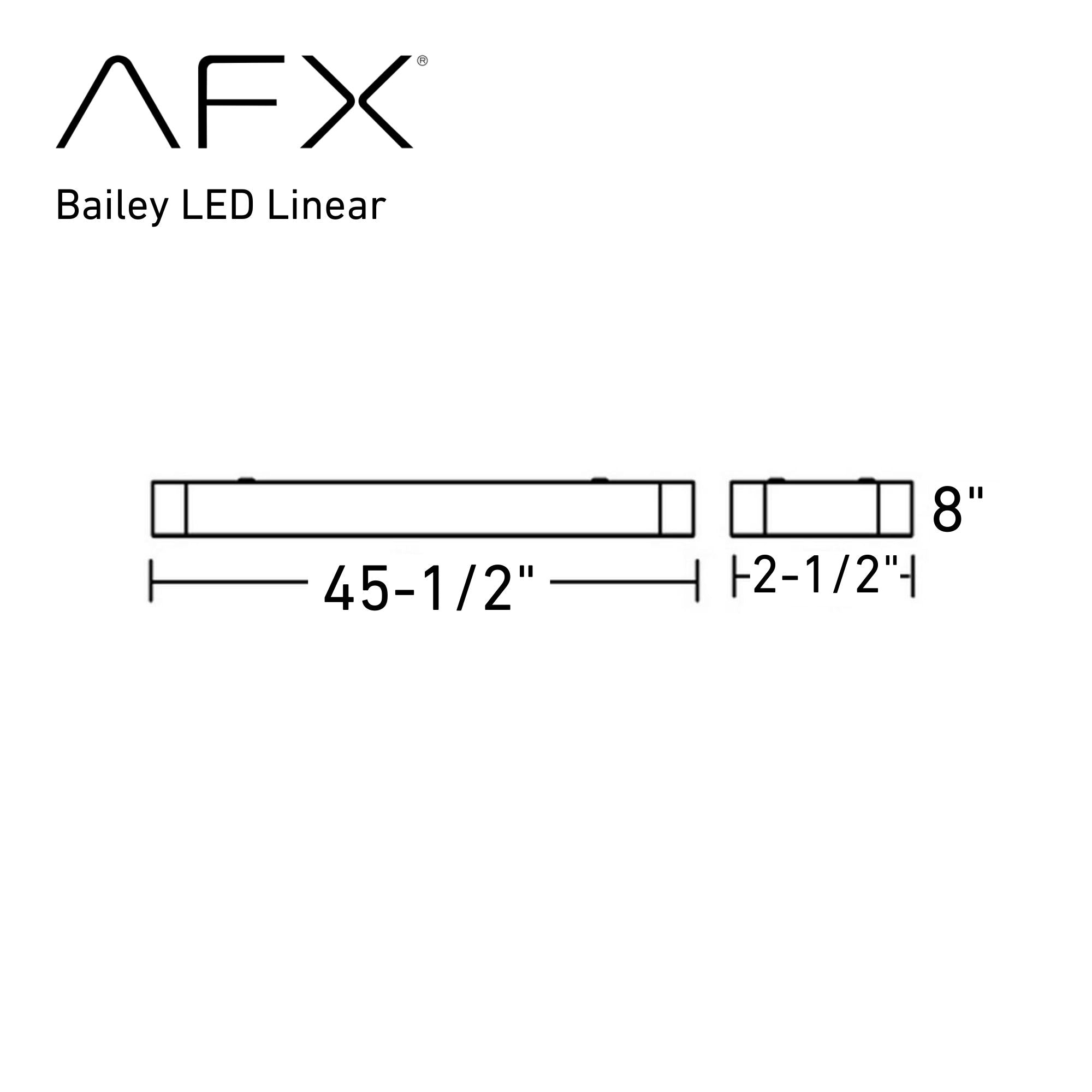 Bailey 46" LED Linear Flush Mount, Satin Nickel Finish
