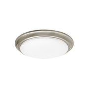 Baron 12" LED Flush Mount, Satin Nickel Finish