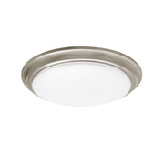 Baron 14" LED Flush Mount, Satin Nickel Finish