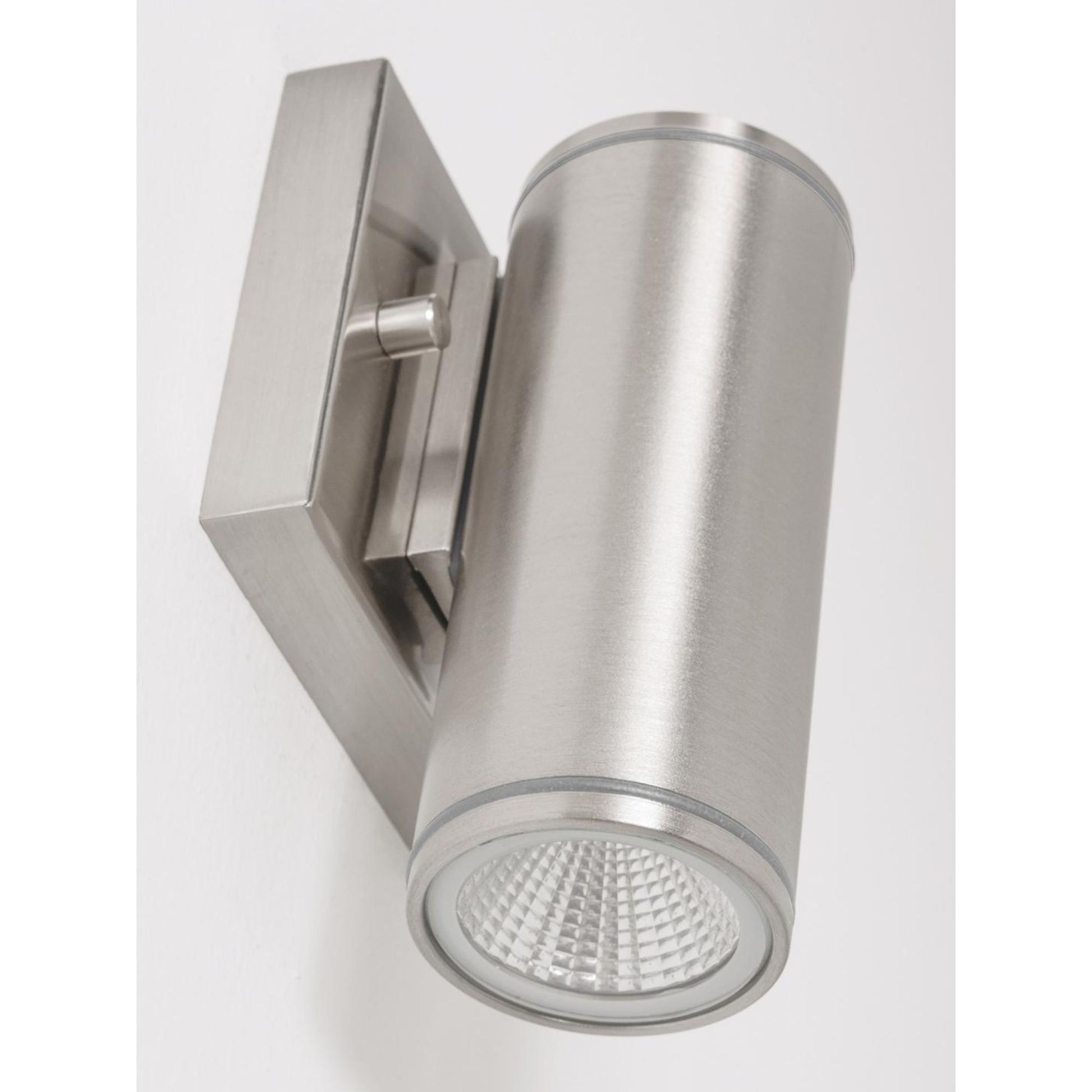 LED Outdoor Cylinder Wall Light, 10W, 600lm, Selectable CCT, 120-277V, Satin - Bees Lighting