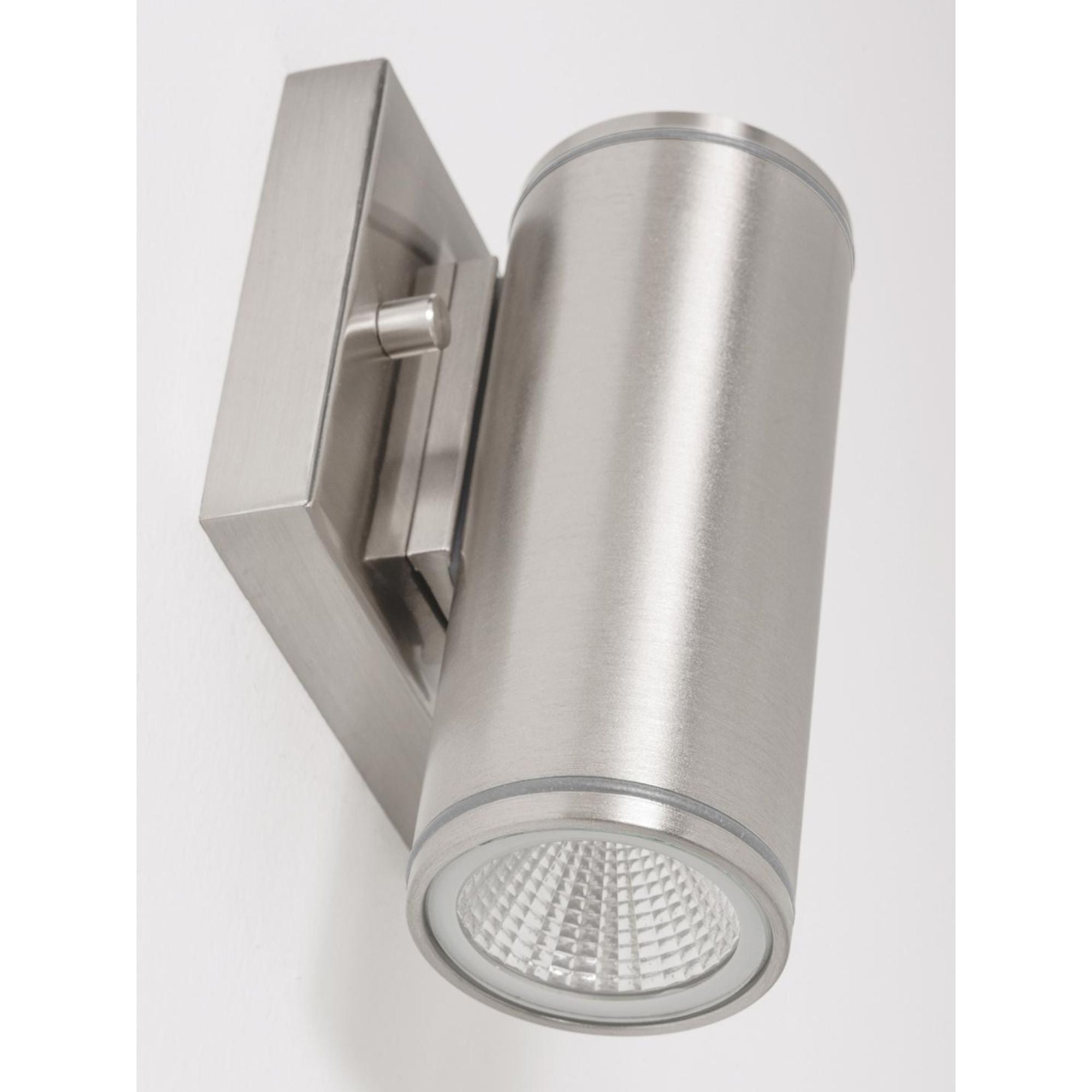 Beverly 6 in. LED Outdoor Wall Light 120-277V, Selectable CCT Satin Nickel - Bees Lighting