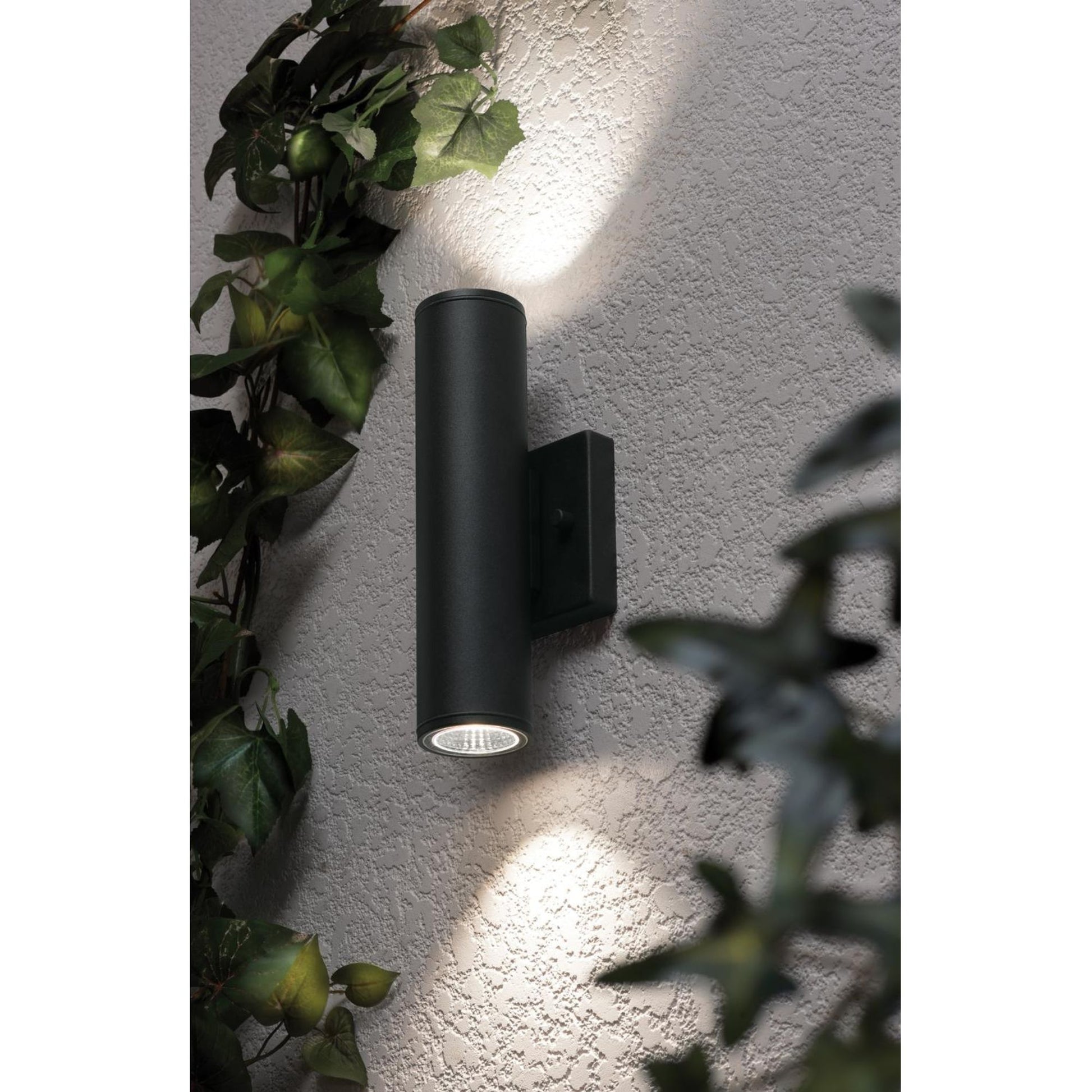 LED Outdoor Cylinder Light, Up/Down Light, 20W, 1200lm, Selectable CCT, 120-277V, Black - Bees Lighting