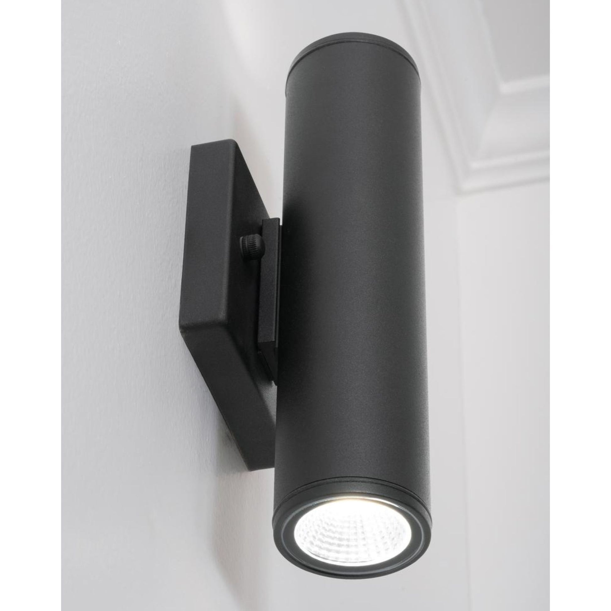 LED Outdoor Cylinder Light, Up/Down Light, 20W, 1200lm, Selectable CCT, 120-277V, Black - Bees Lighting