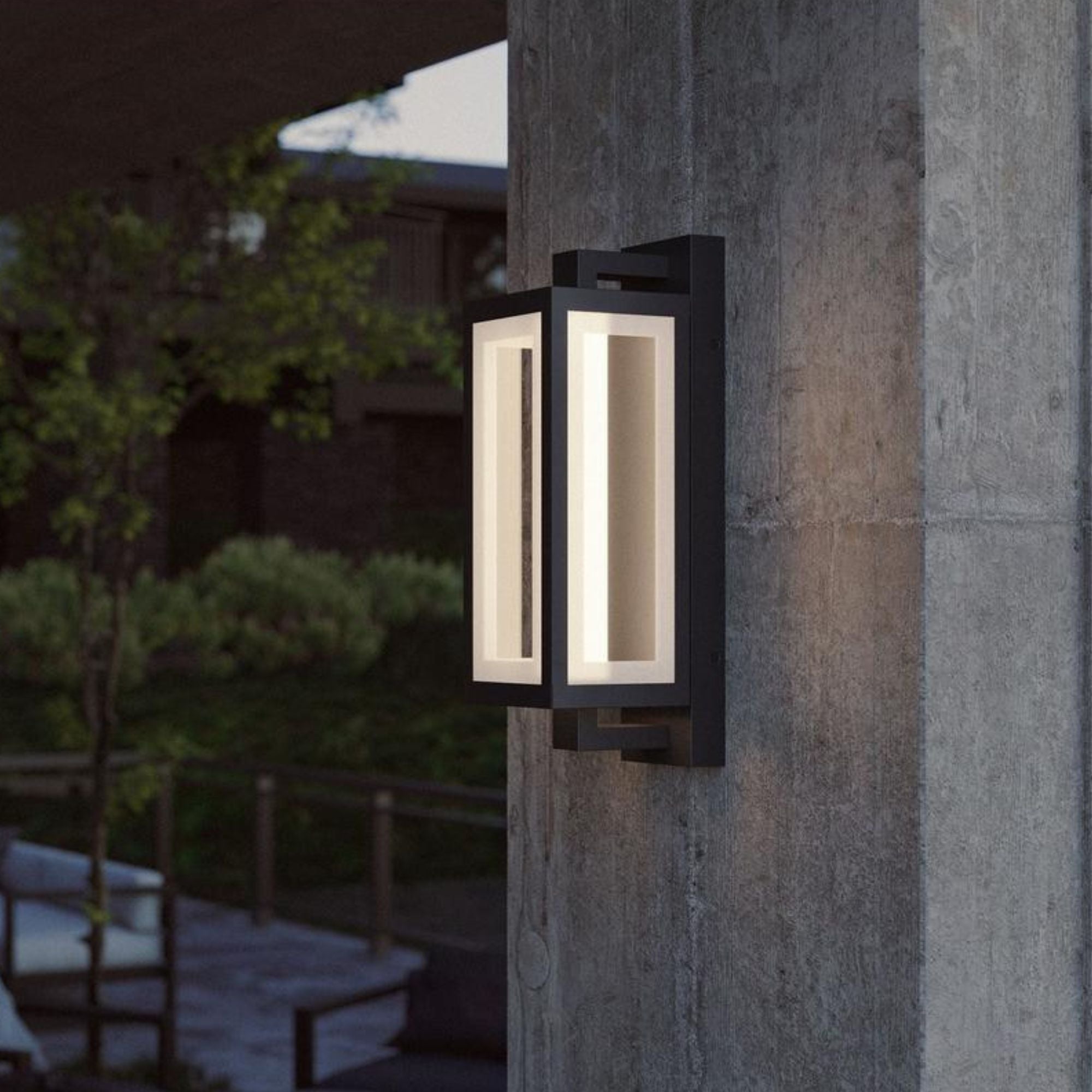 Blake 18'' LED Outdoor Wall Sconce, Black Finish - Bees Lighting