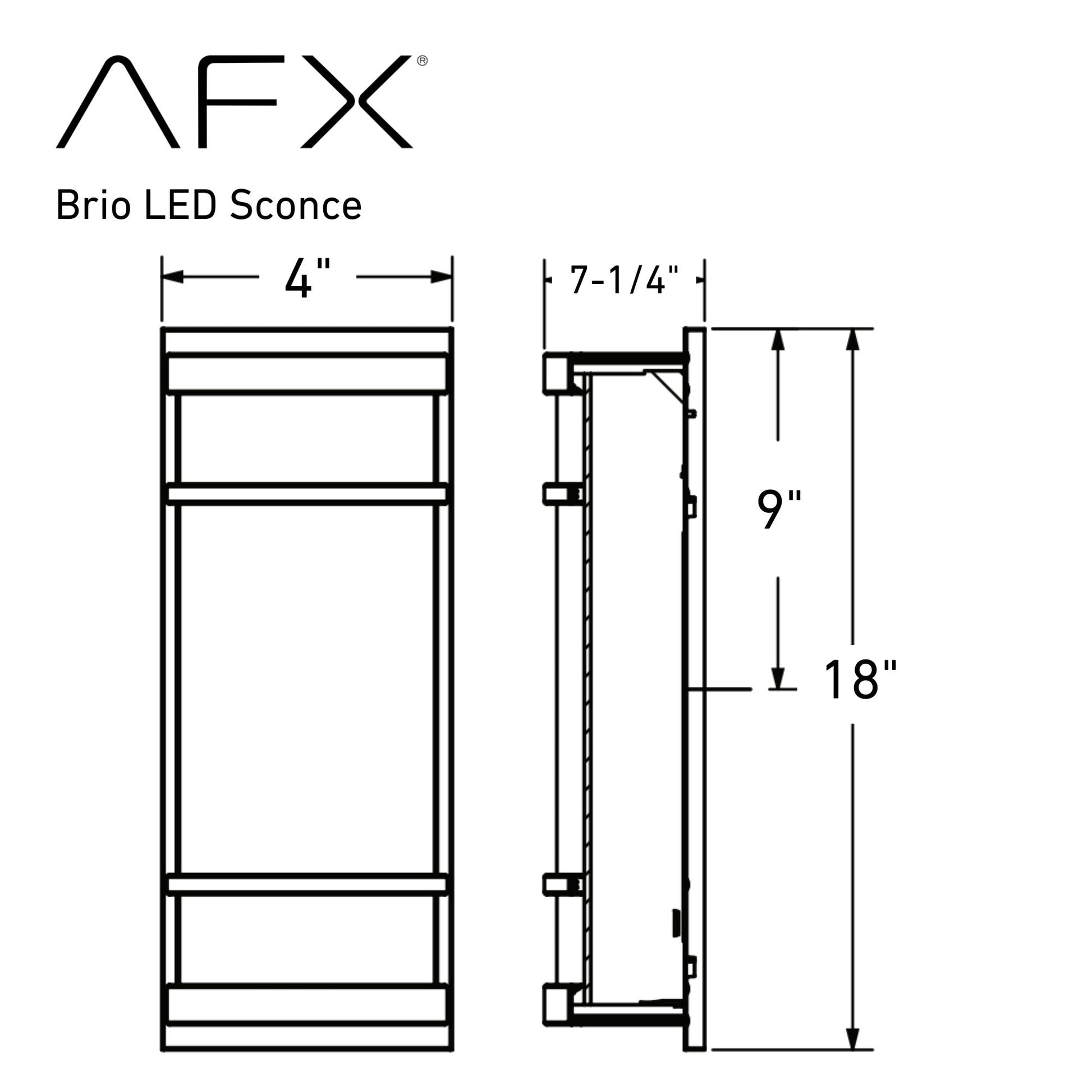Brio 18 in. LED Wall Light Satin Nickel Finish White Shade - Bees Lighting
