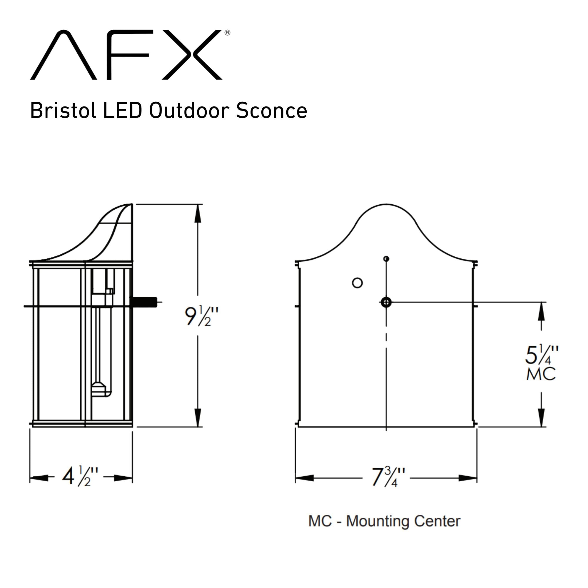 Bristol 10 in. LED Outdoor Wall Light 3000K White Finish - Bees Lighting