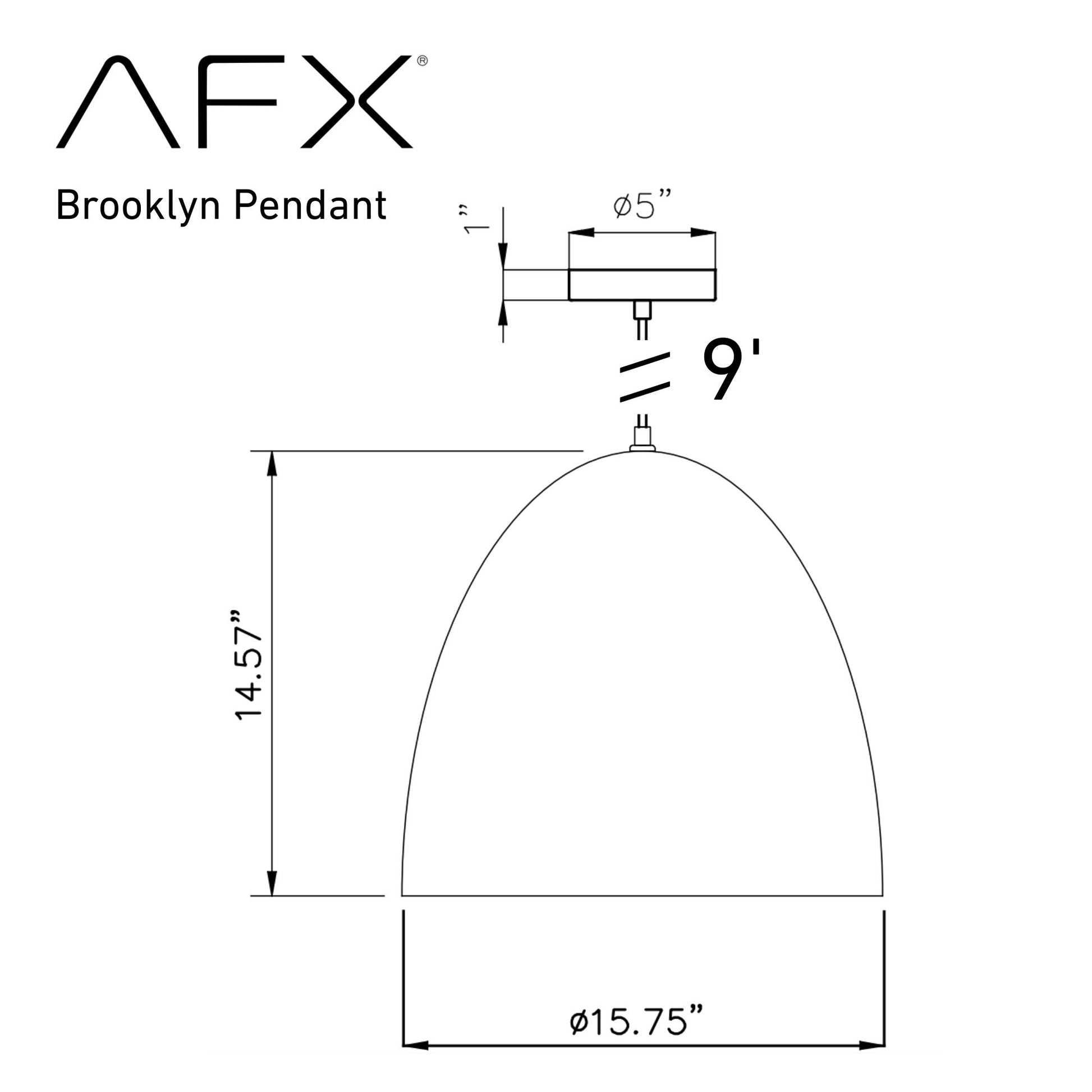Brooklyn 16" Pendant, Silver Finish - Bees Lighting