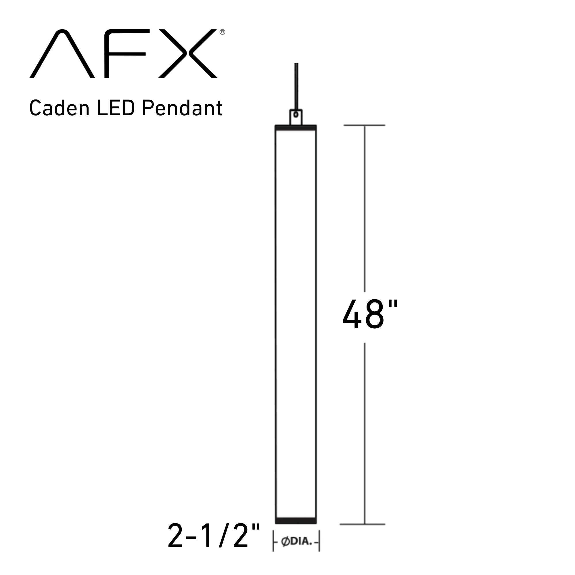 Caden 48 in. LED Pendant Light Black Finish - Bees Lighting