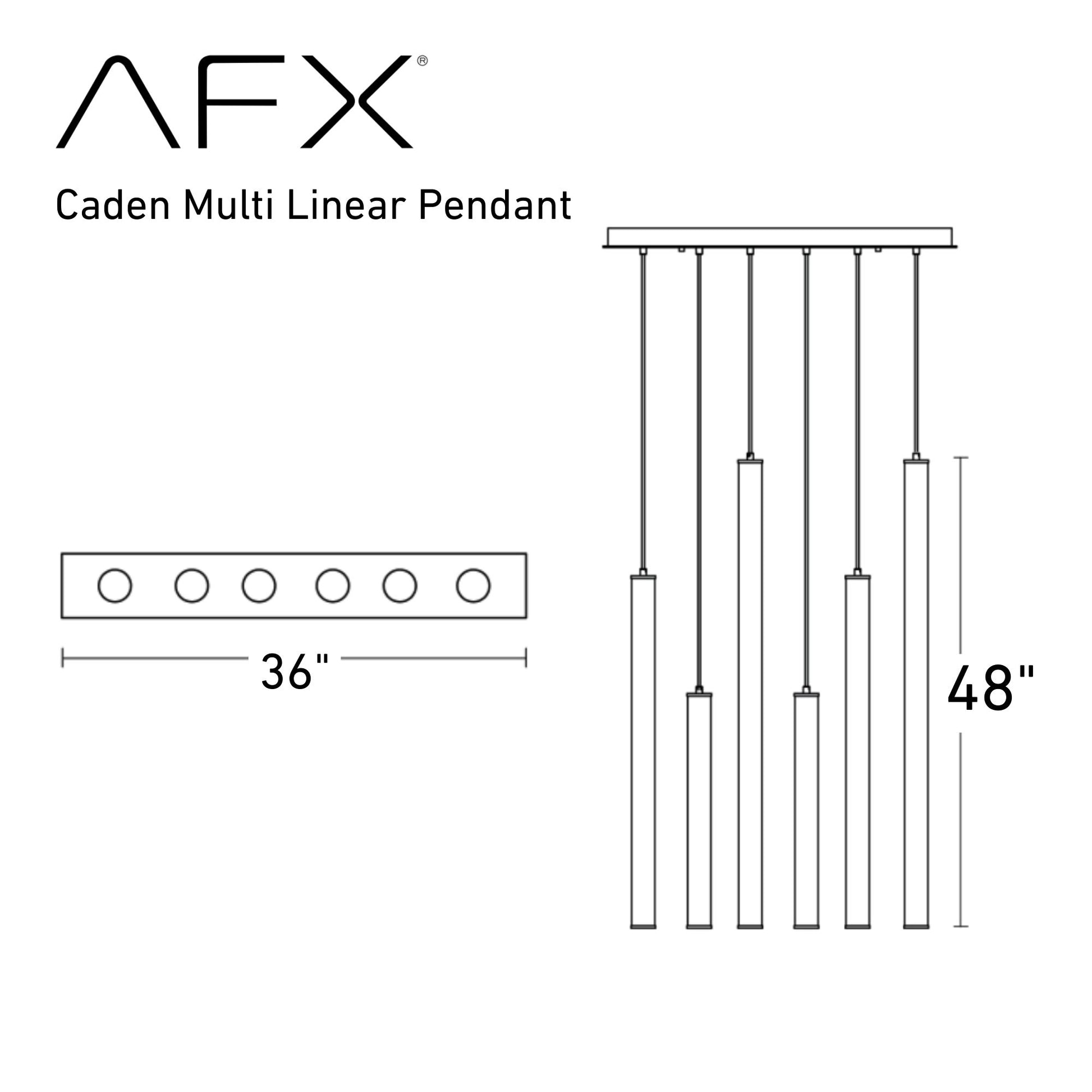Caden 36" LED Linear Pendant, Satin Nickel Finish - Bees Lighting