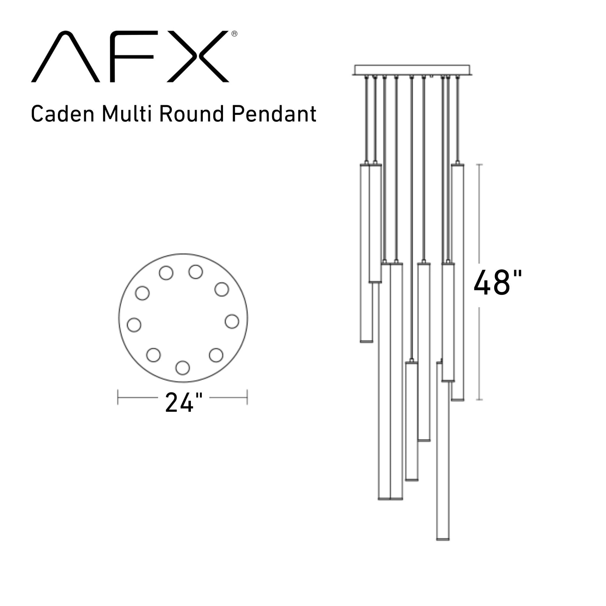 Caden 24" Multi-Port LED Mini Pendant, Satin Nickel Finish - Bees Lighting