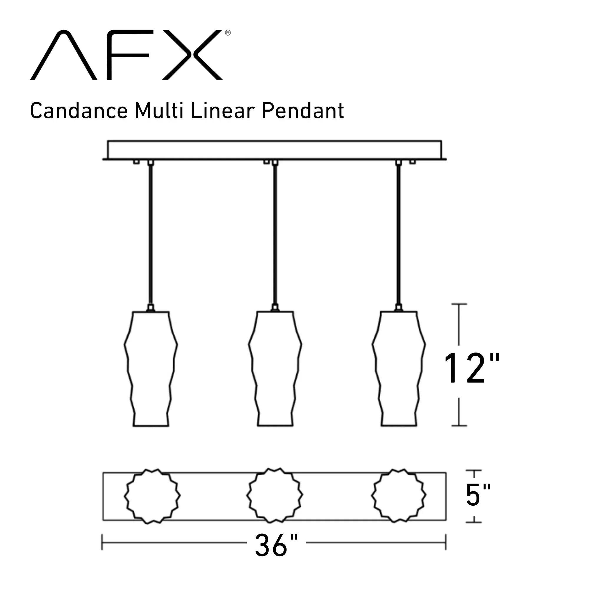Candace 36" Linear Pendant, Satin Nickel Finish, Clear Shade - Bees Lighting