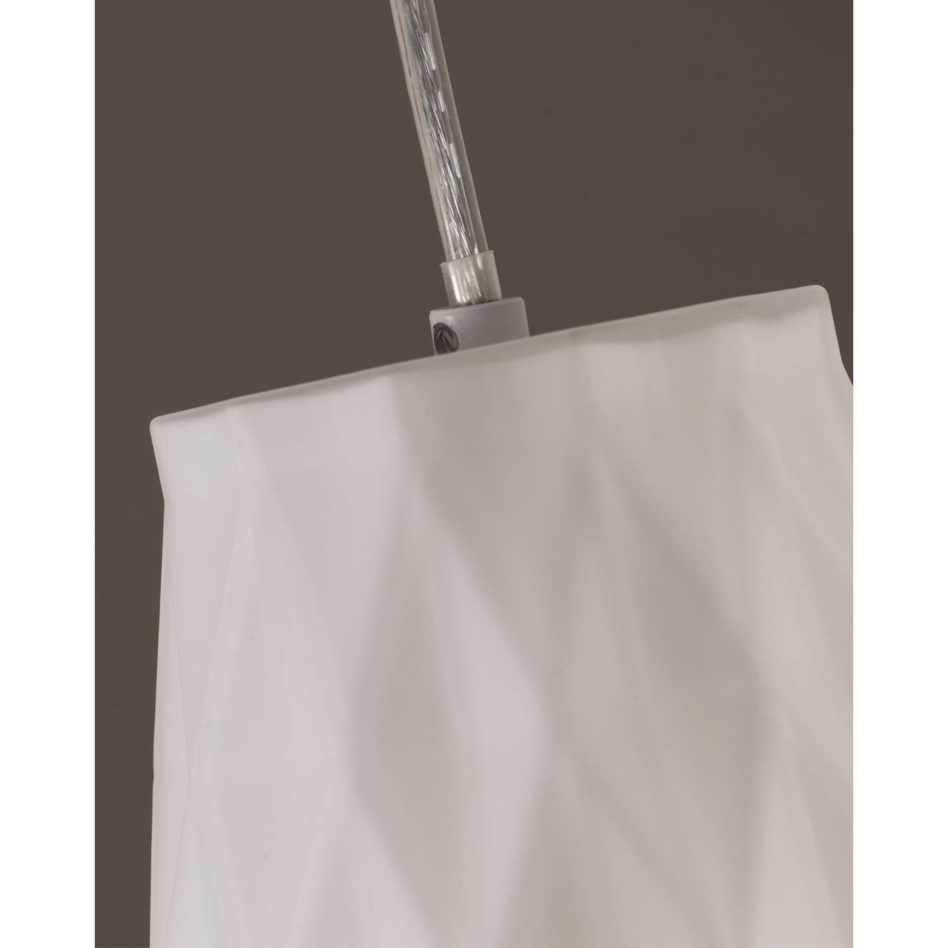 Candace 36" Linear Pendant, Satin Nickel Finish, Opal Shade - Bees Lighting