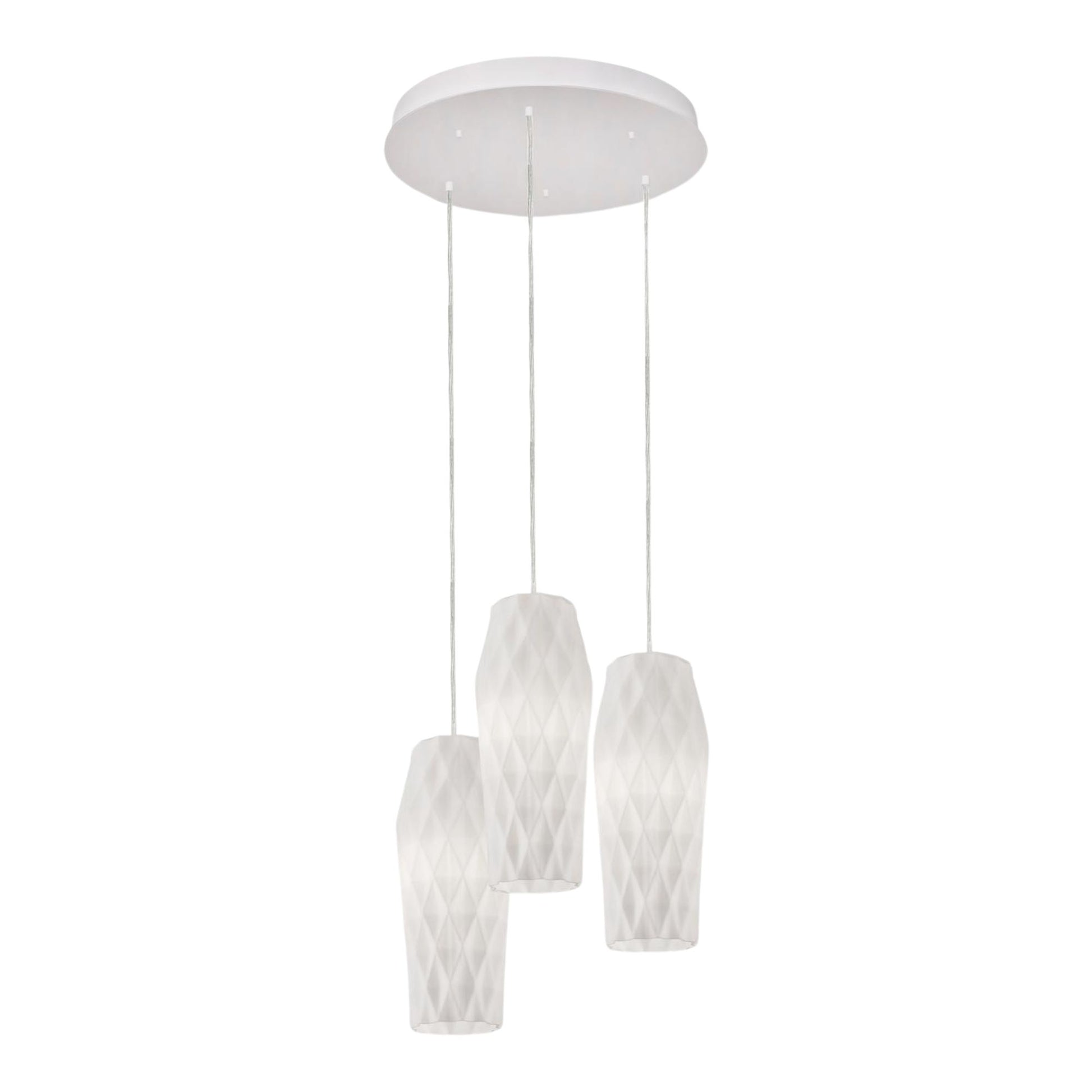 Candace 18" Multi-Port Pendant, Satin Nickel Finish, Opal Shade - Bees Lighting
