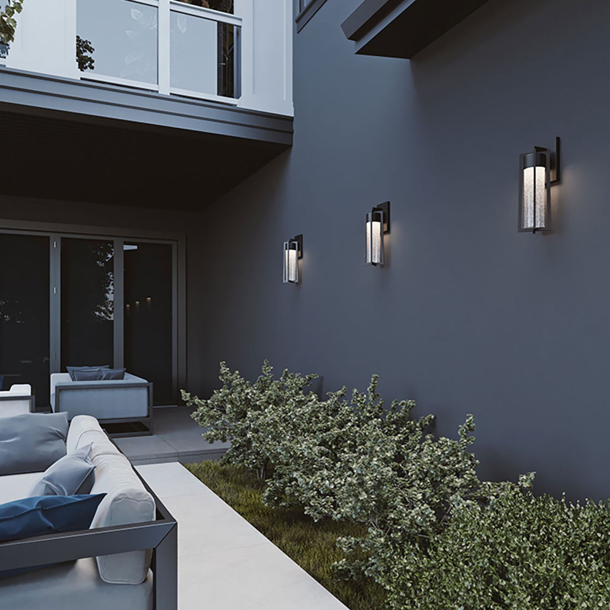 Cane 19" LED Outdoor Wall Sconce, Black Finish - Bees Lighting