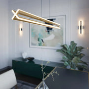 Cass 48" LED Linear Pendant, Gold Finish - Bees Lighting