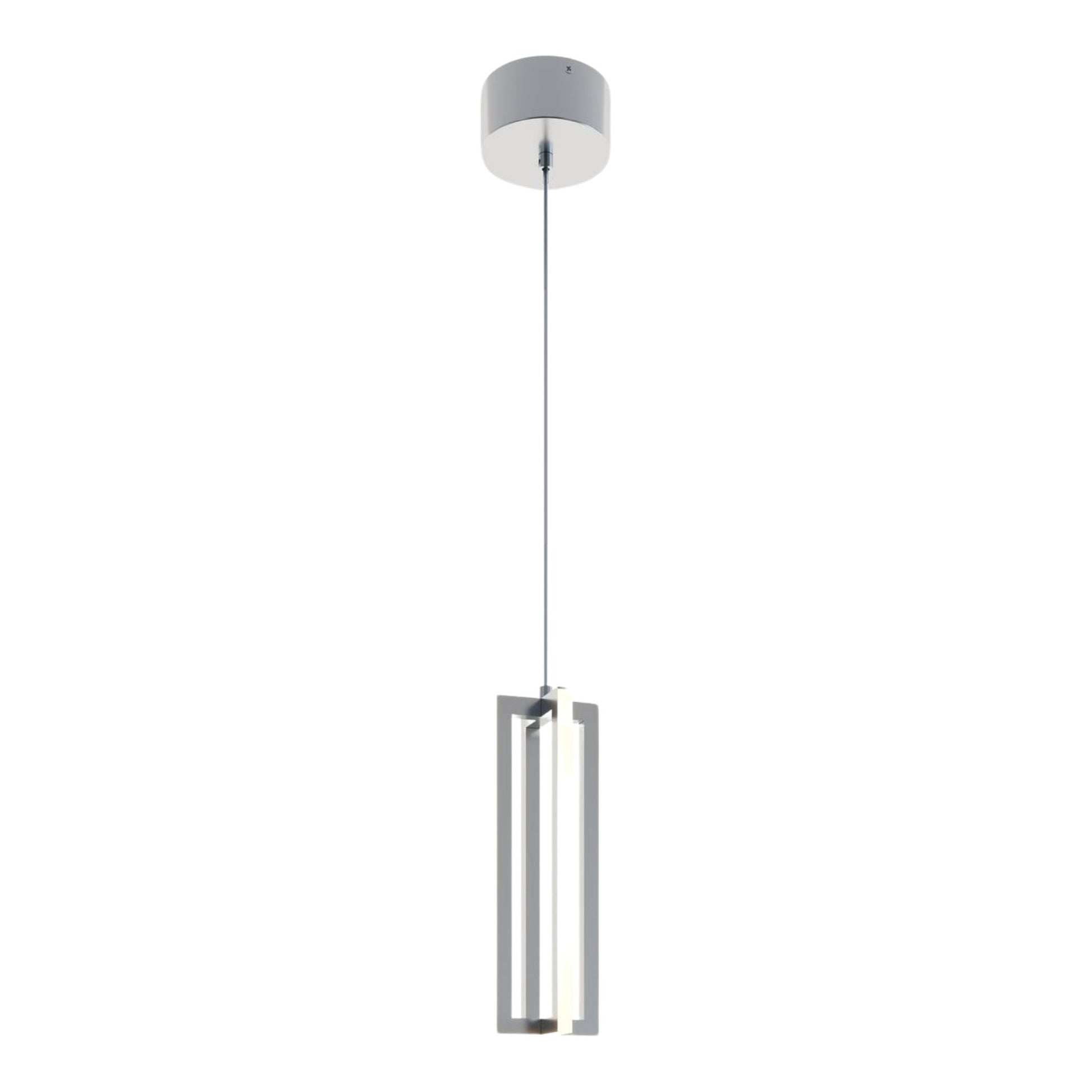 Cass 12" LED Pendant, Satin Nickel Finish - Bees Lighting