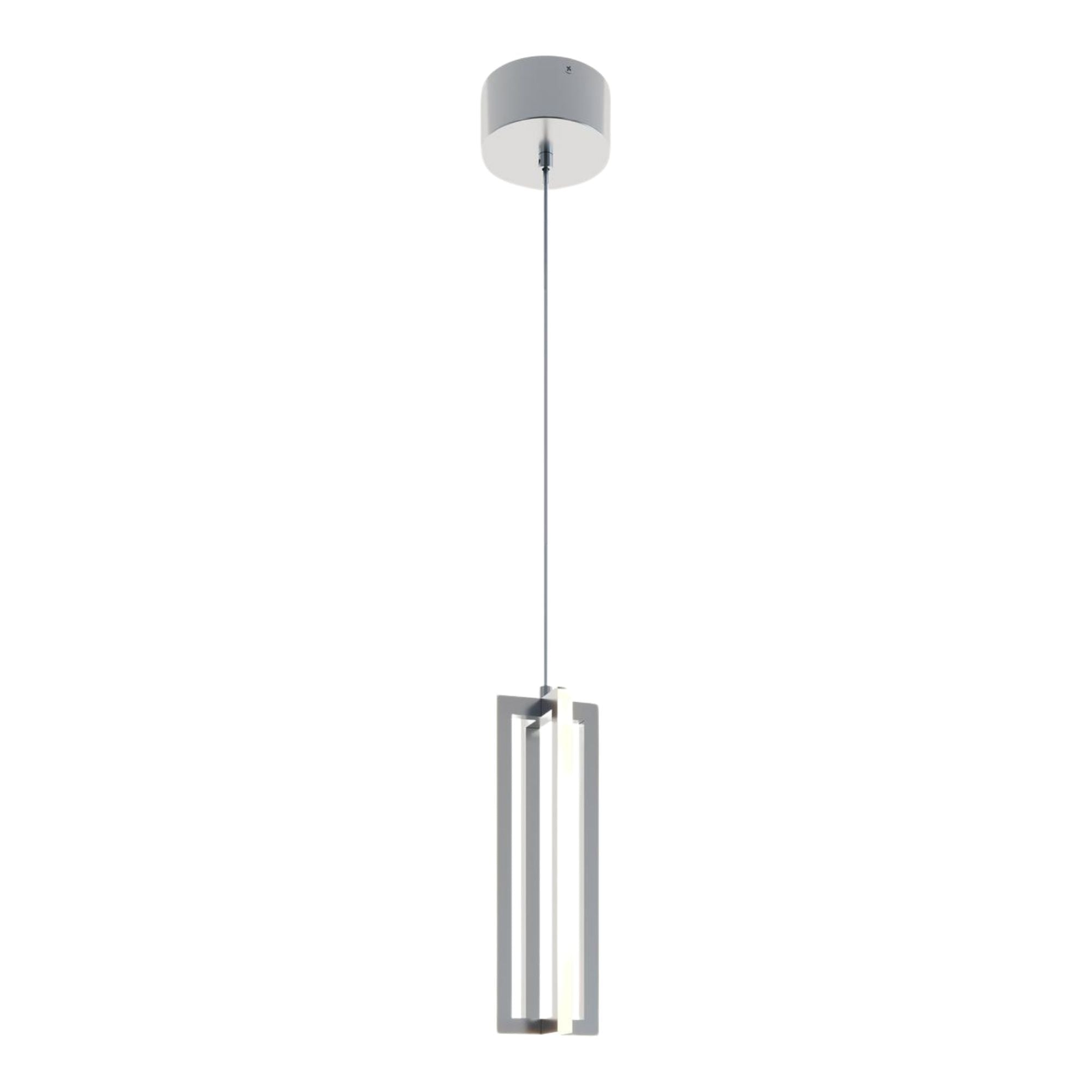 Cass 12 in. Single LED Pendant Light Satin Nickel finish - Bees Lighting