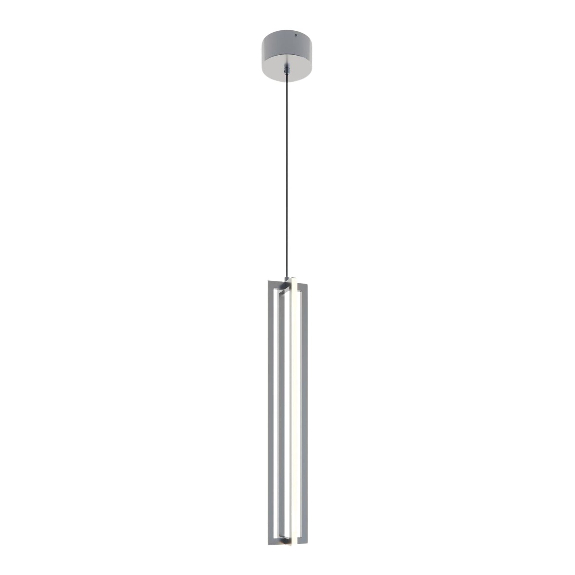 Cass 24" LED Mini Pendant, Satin Nickel Finish - Bees Lighting