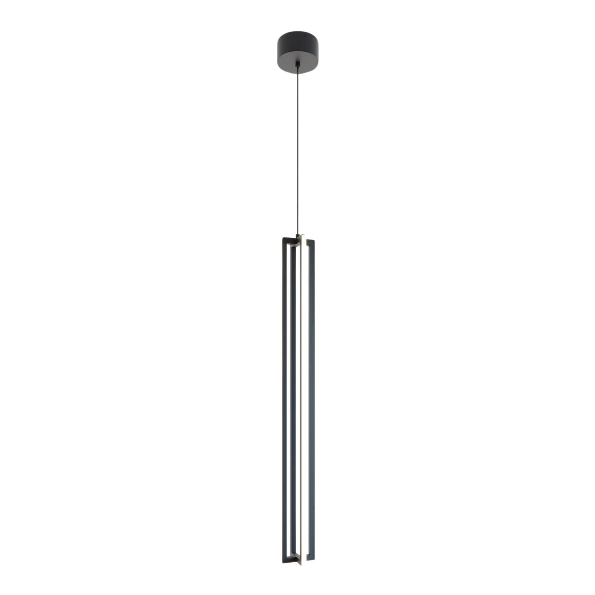 Cass 36" LED Pendant, Black Finish - Bees Lighting