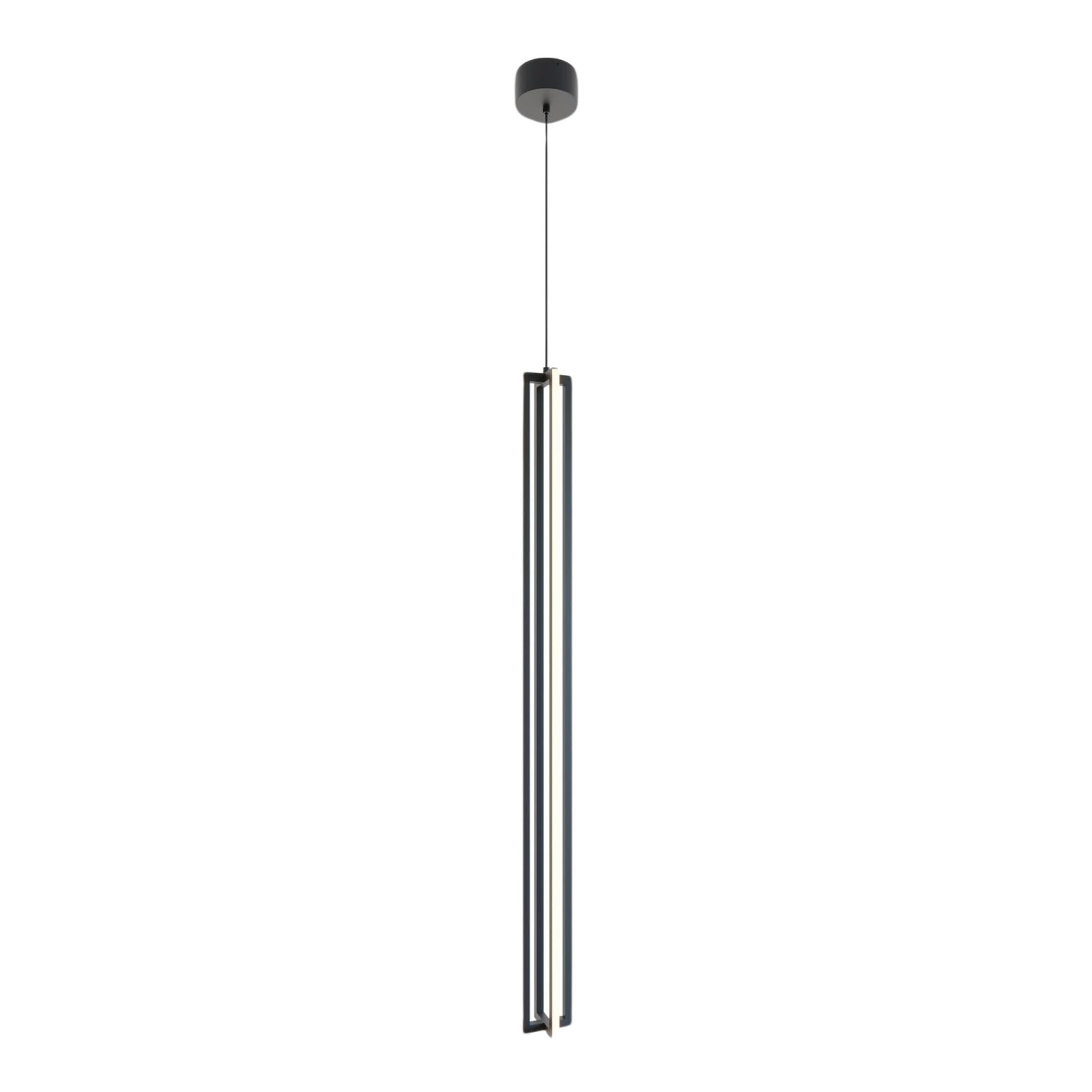 Cass 48" LED Pendant, Black Finish - Bees Lighting