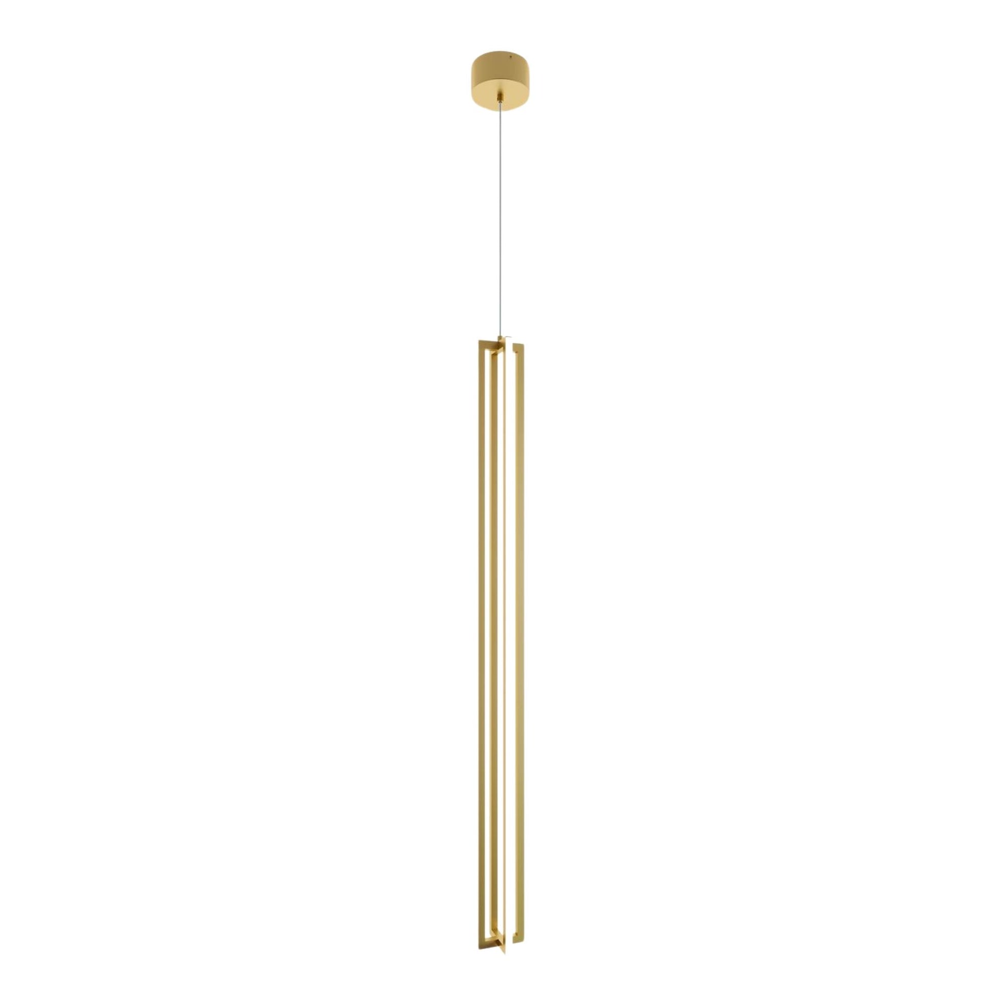 Cass 48" LED Pendant, Gold Finish - Bees Lighting