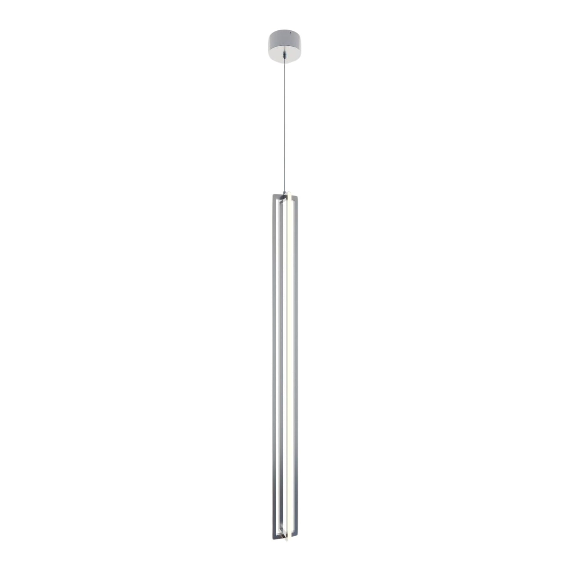 Cass 48" LED Pendant, Satin Nickel Finish - Bees Lighting