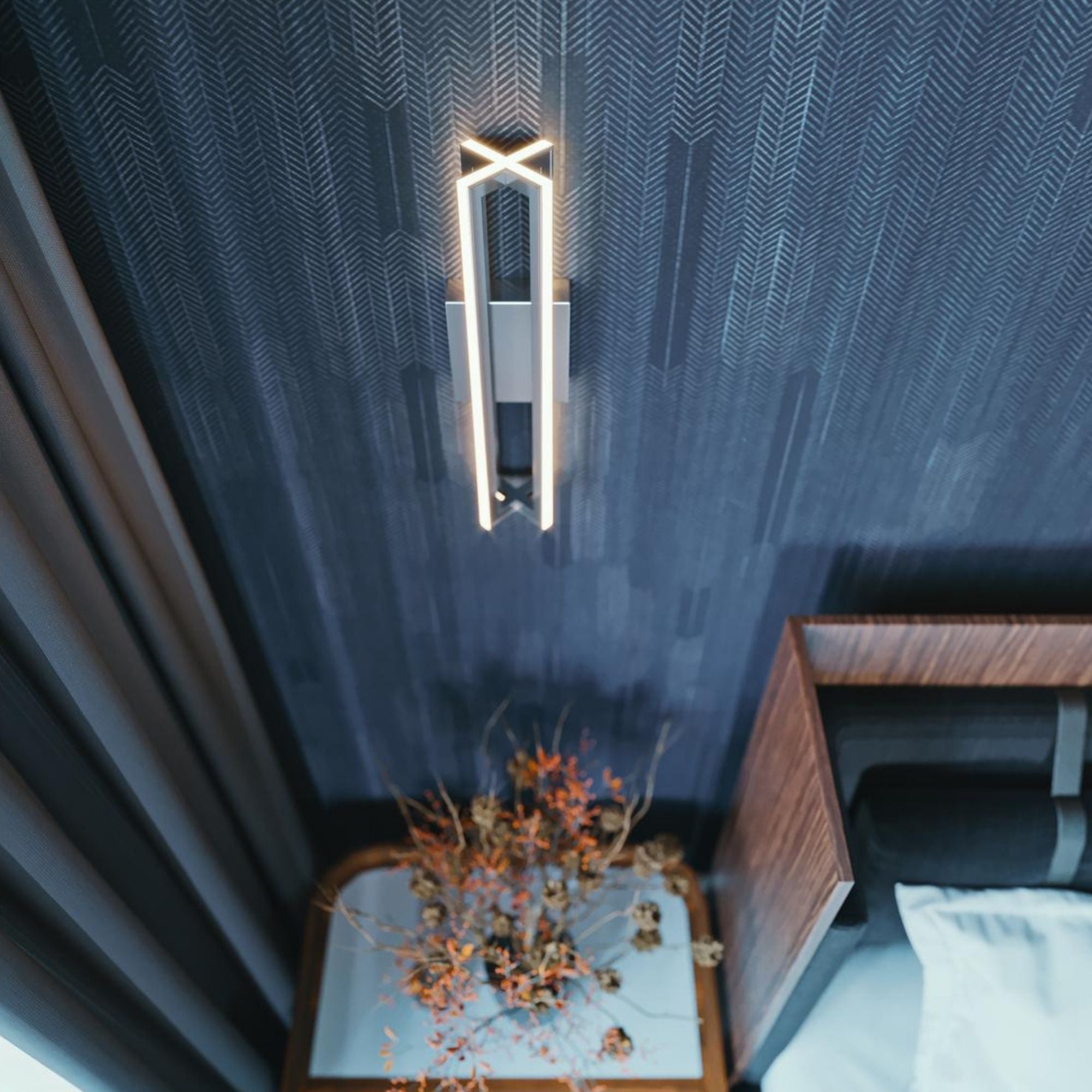 Cass 16" LED Wall Sconce, Satin Nickel Finish - Bees Lighting
