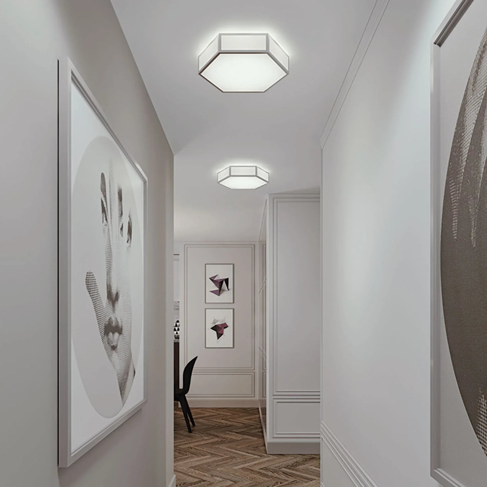 Clara 16" LED Flush Mount, Satin Nickel Finish - Bees Lighting