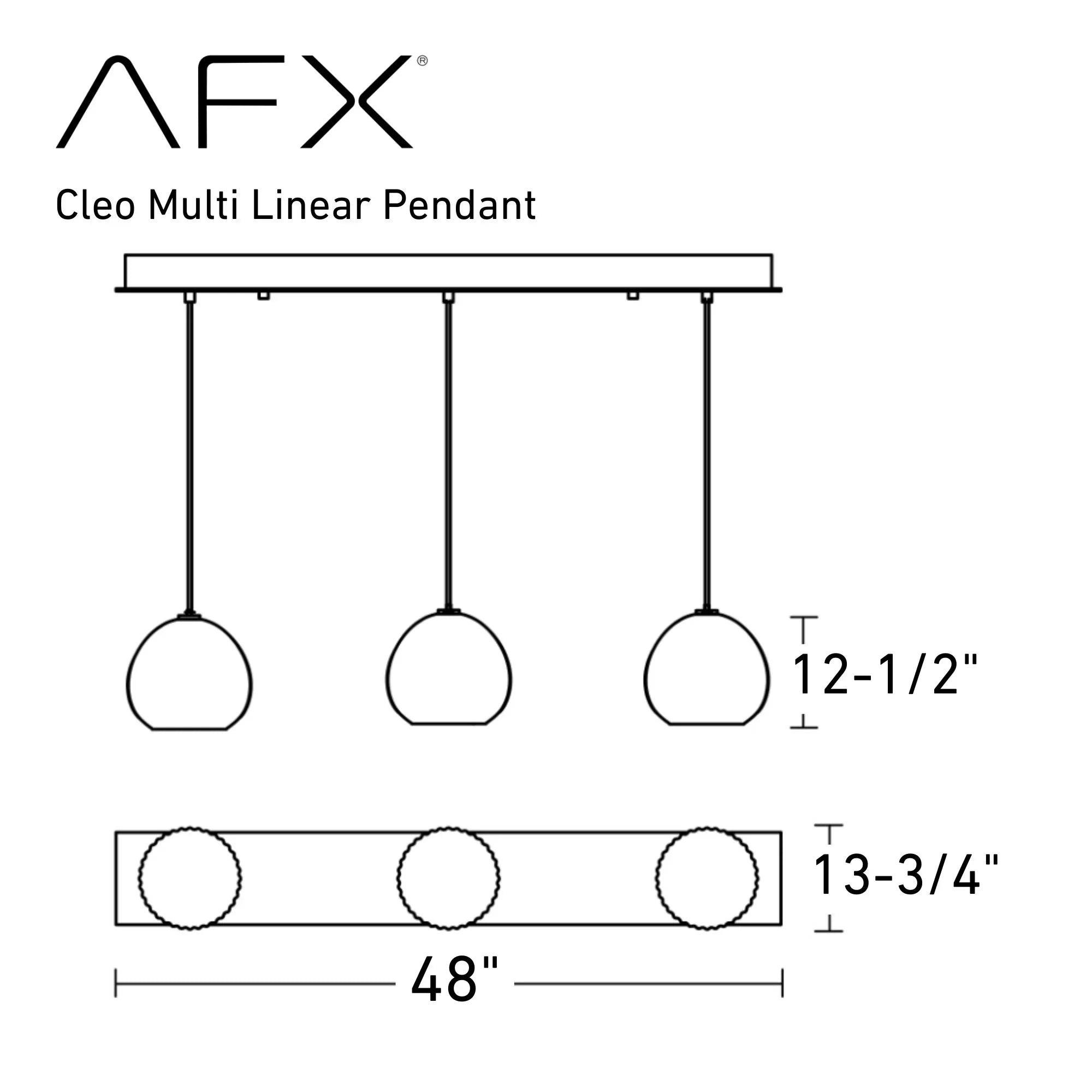 Cleo 48" Linear Pendant, White Finish - Bees Lighting