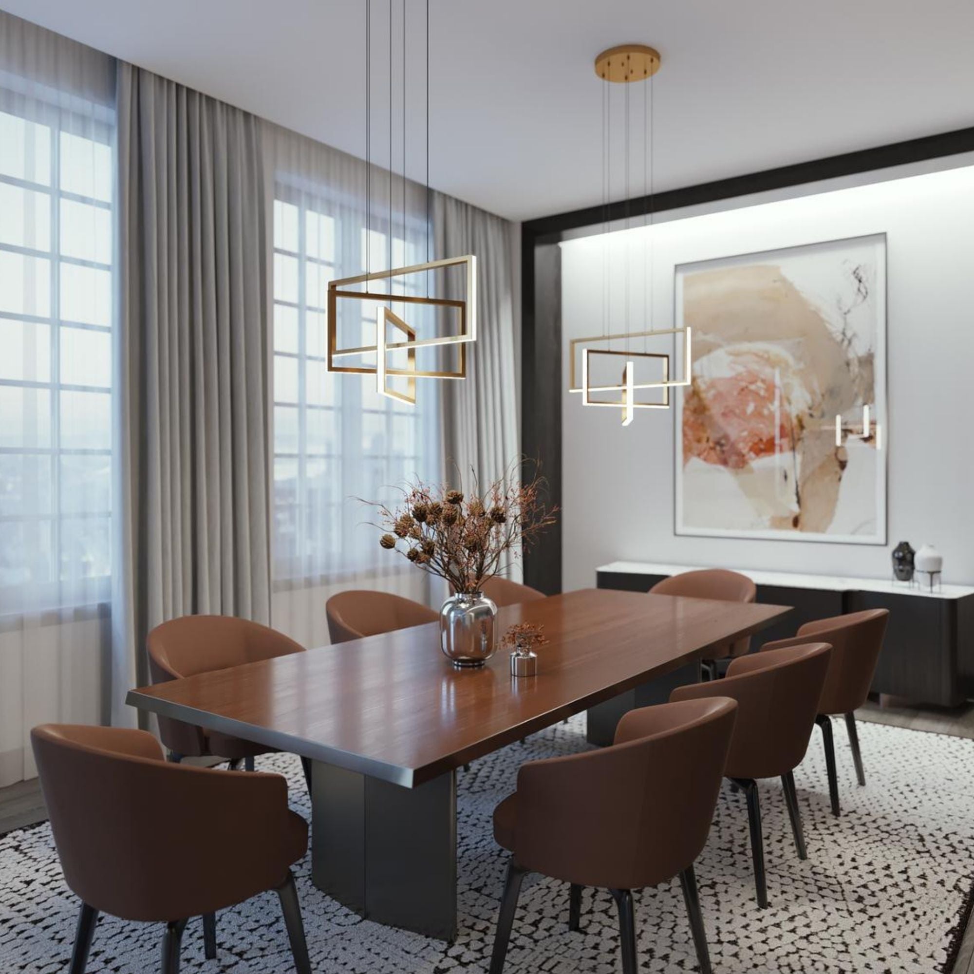 Cole 24" LED Pendant, Black Finish - Bees Lighting