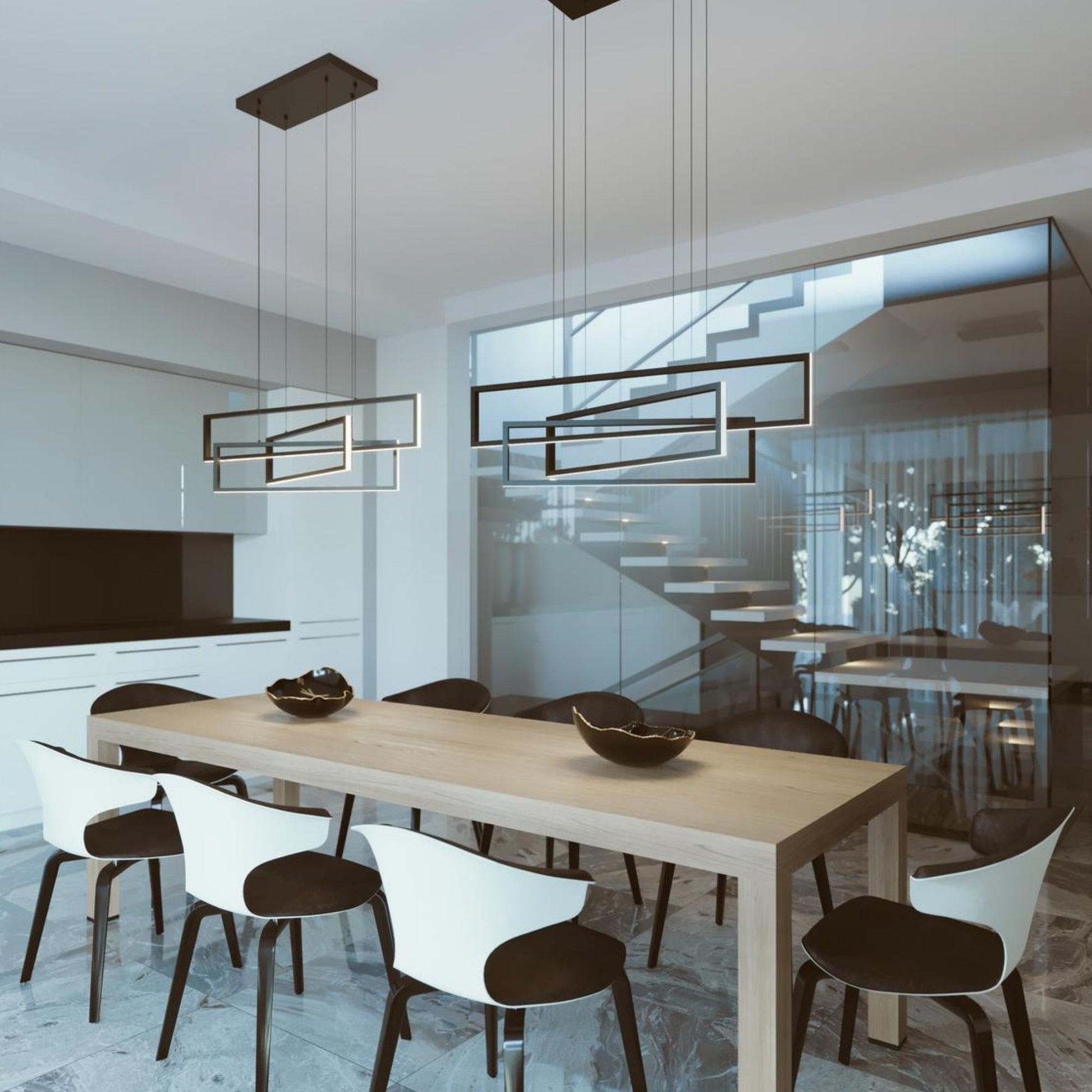 Cole 39" LED Pendant, Black Finish - Bees Lighting