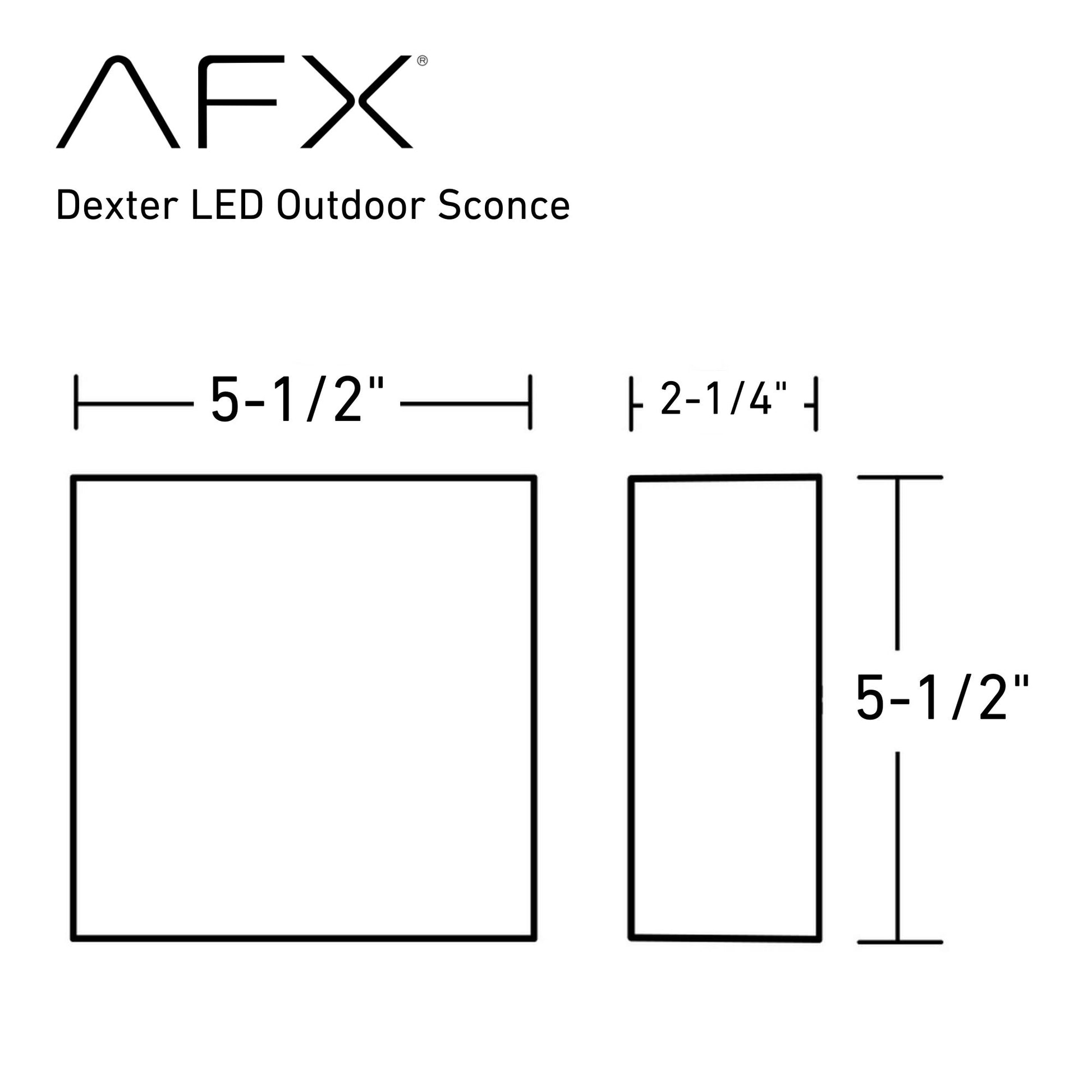 Dexter 6" 1-Light LED Outdoor Wall Sconce, Bronze Finish - Bees Lighting