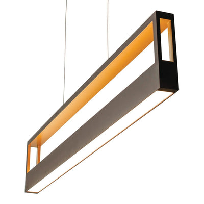 AFX Echo 45" LED Linear Pendant, Black and Gold Finish