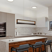 Echo 45" LED Linear Pendant, Black and Gold Finish - Bees Lighting