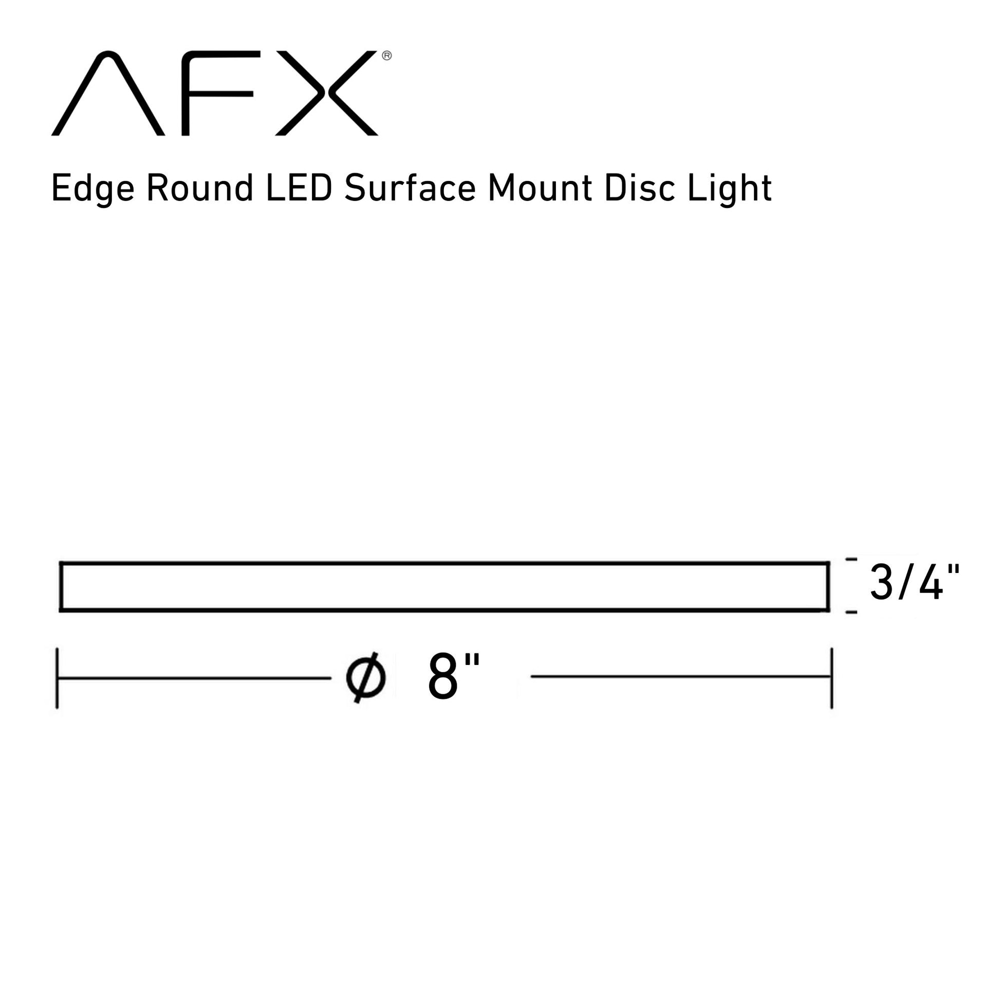 Edge Round 8" LED Flush Mount, Black Finish - Bees Lighting
