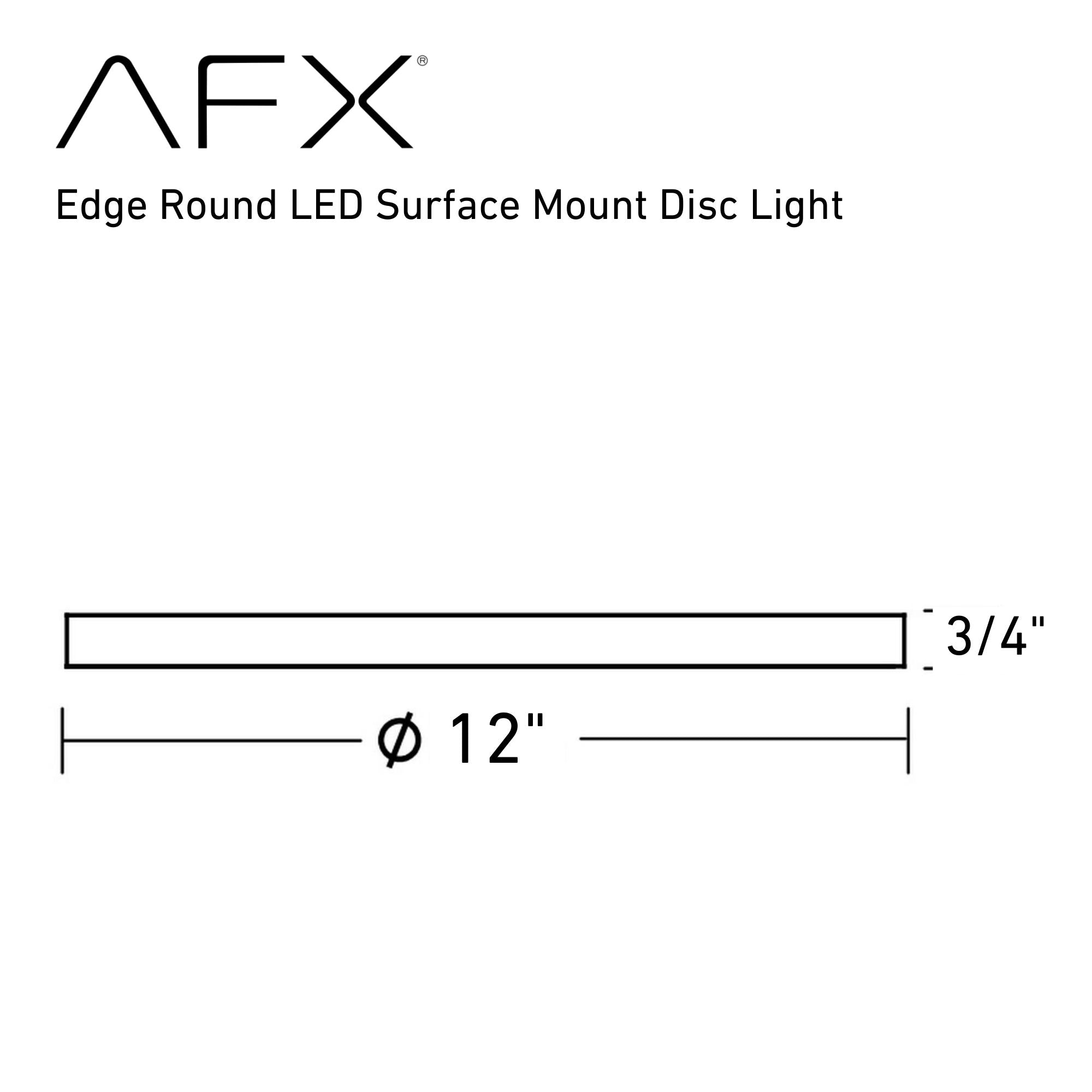 Edge Round 12 Inch LED Flush Mount Light, Selectable CCT, Black Finish - Bees Lighting