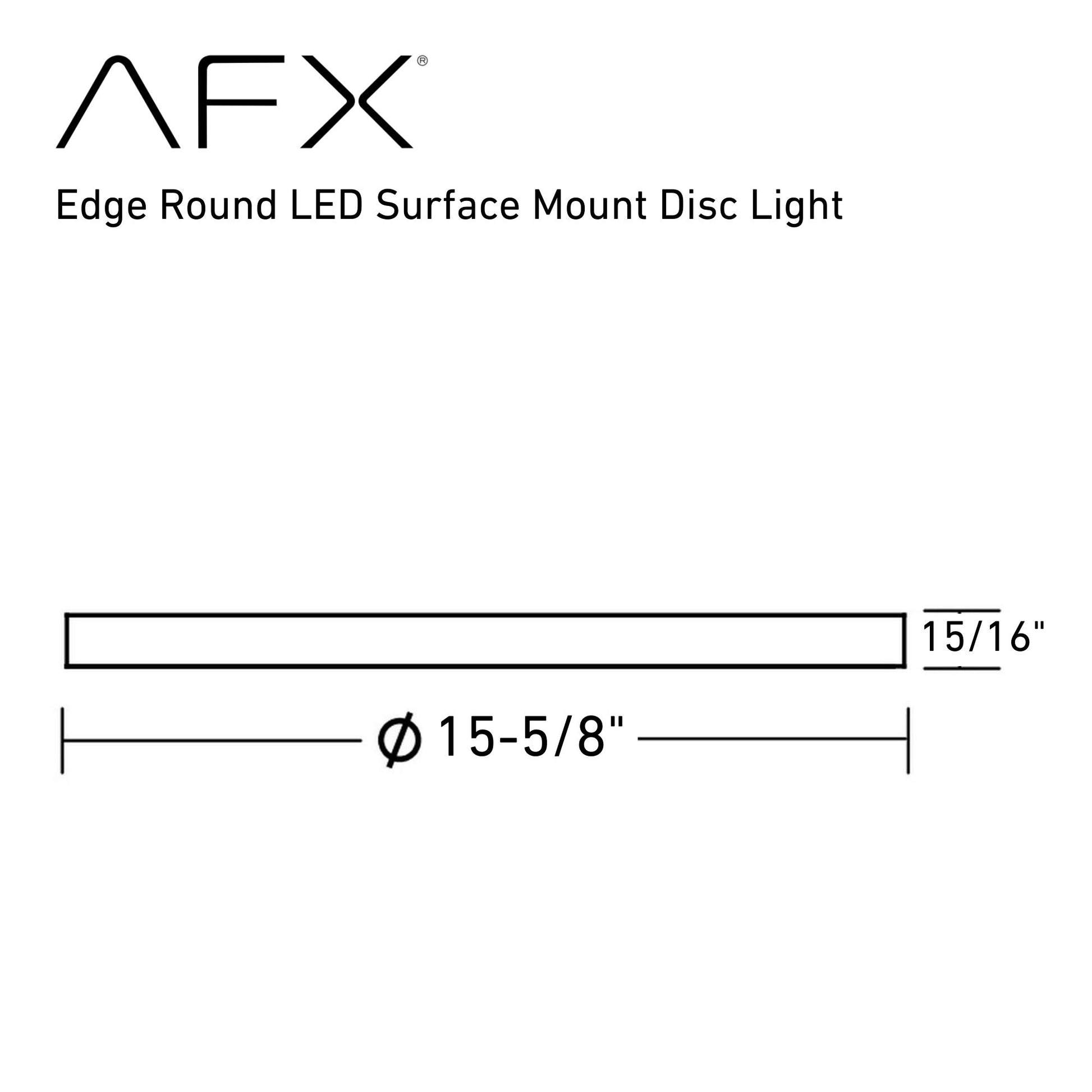 Edge Round Large 16" LED Flush Mount, White Finish, 120V - Bees Lighting