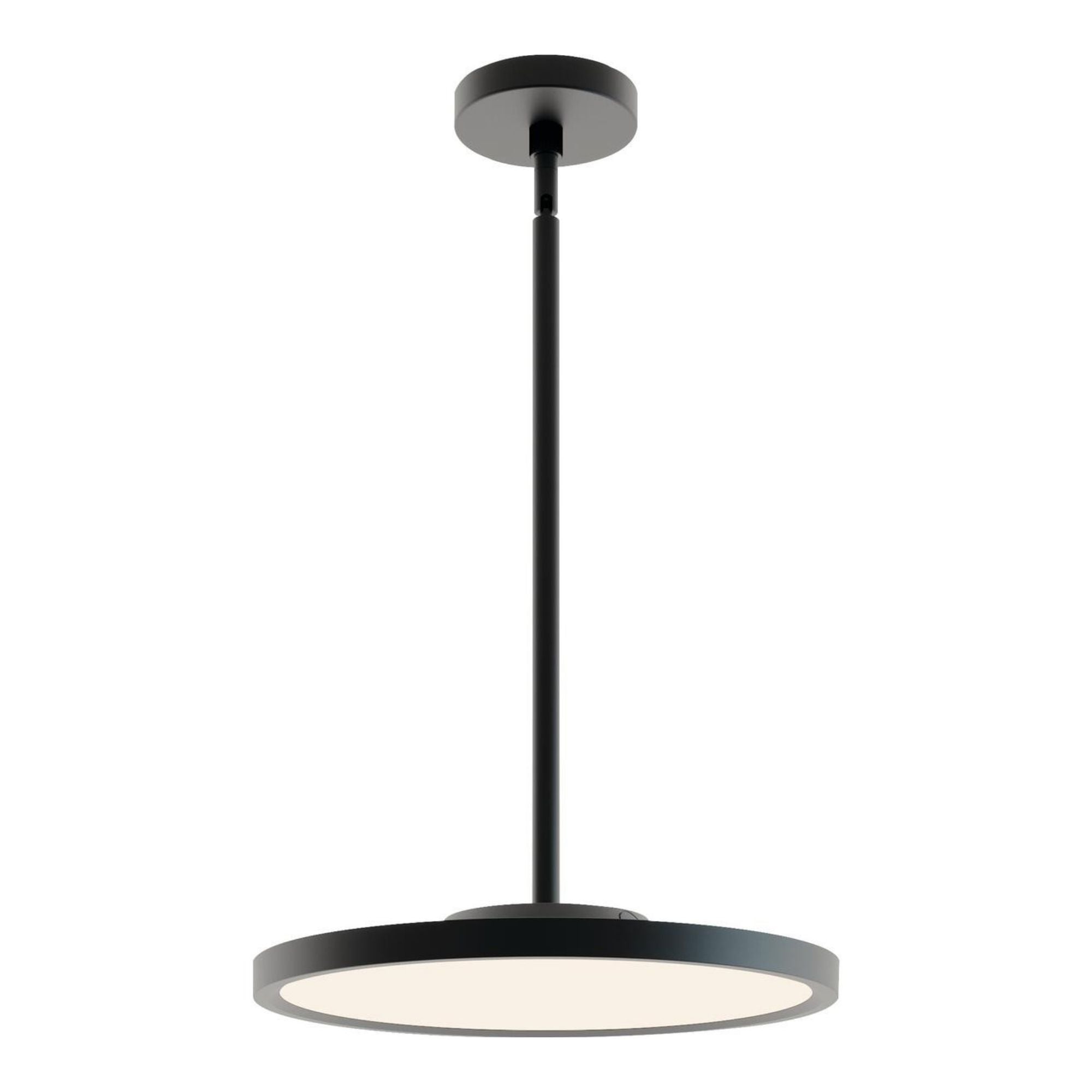 Edge Round 16 In. LED Pendant Light 120V Black Finish - Bees Lighting