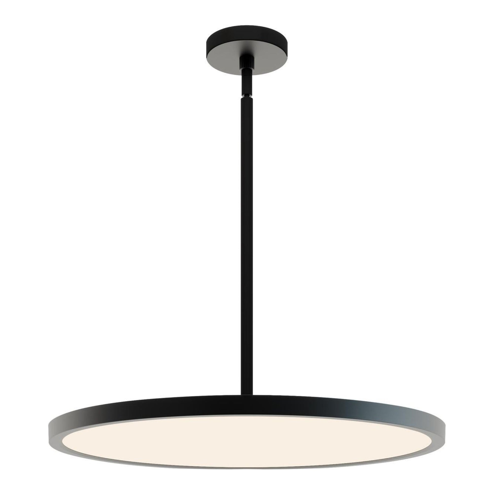 Edge Round Large 24" LED Pendant, Black Finish, 120-277V - Bees Lighting