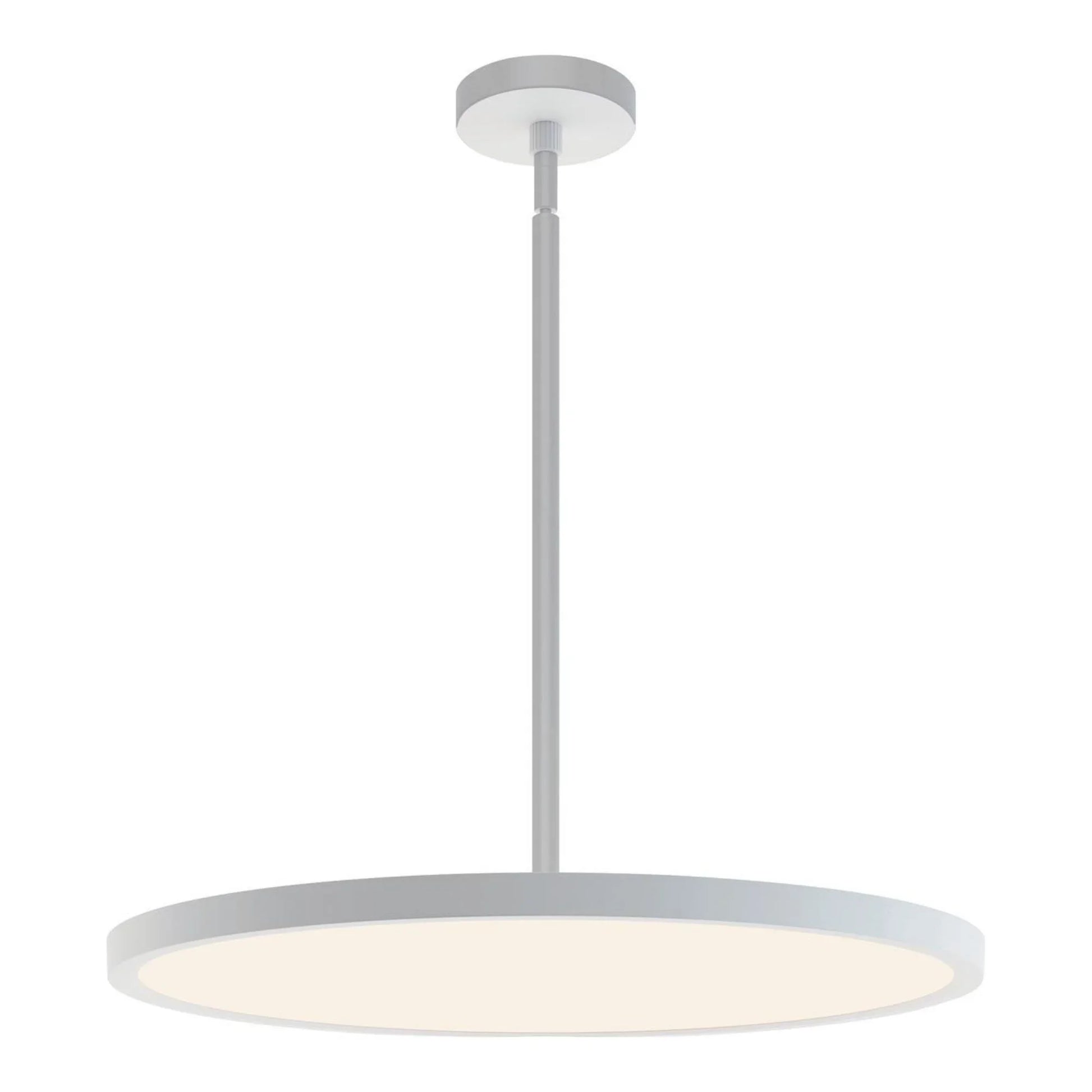 Edge Round Large 24" LED Mini Pendant, White Finish, 120-277V - Bees Lighting