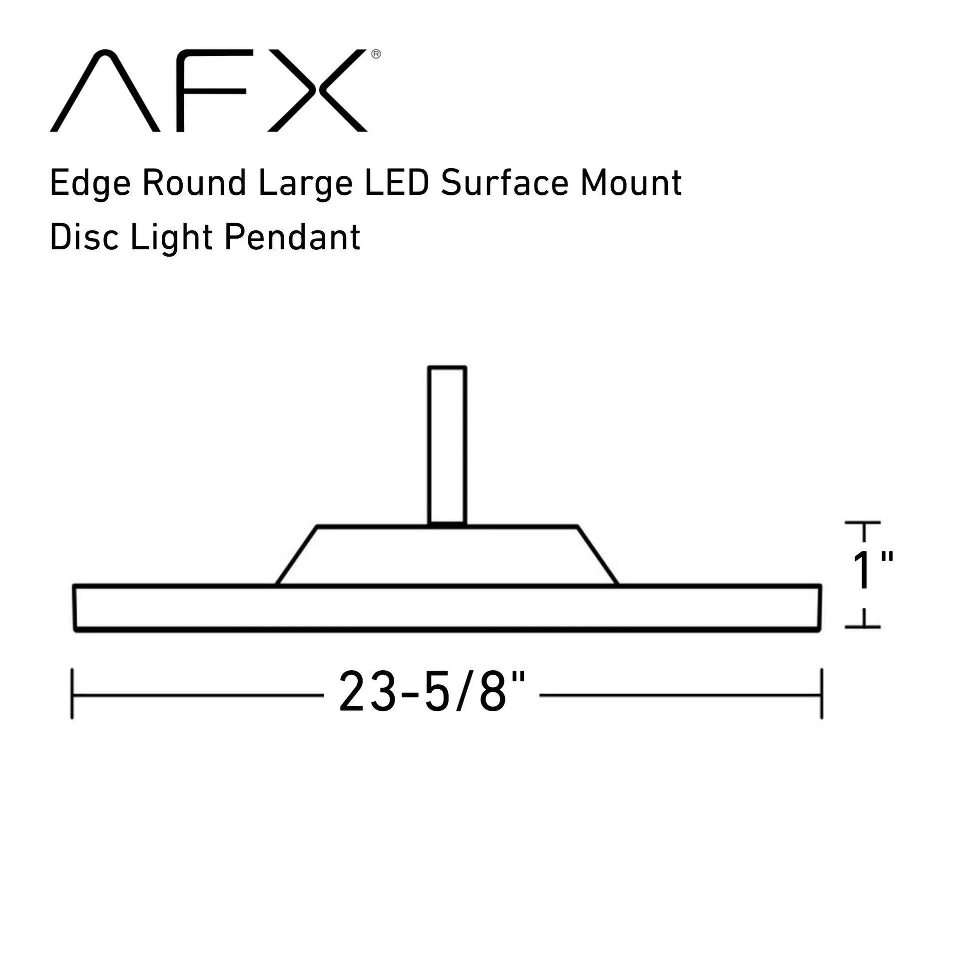 Edge Round Large 24" LED Mini Pendant, White Finish, 120-277V - Bees Lighting