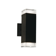 LED Outdoor Wall Light, Up/Down Light, 26W, 2400lm, 30K/35K/40K, 120-277V, Black - Bees Lighting