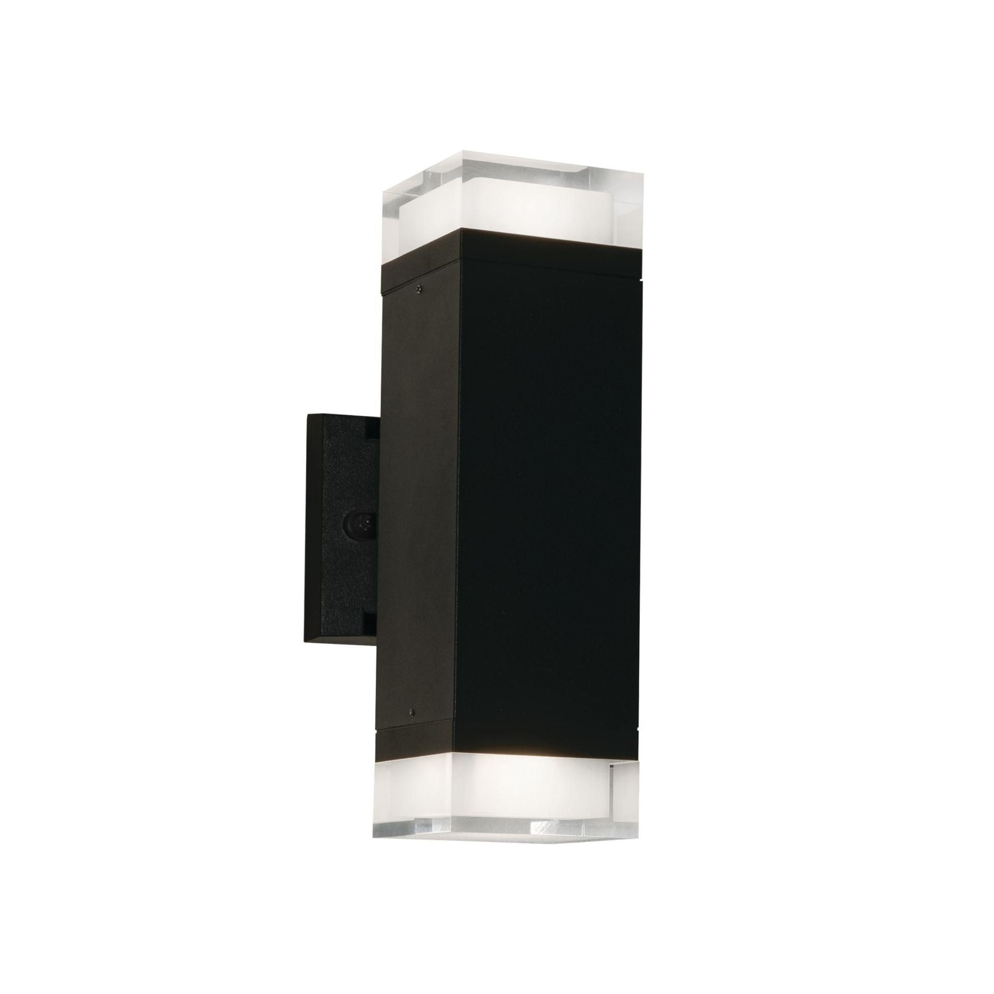 Edmund 12 in. LED Outdoor Wall Sconce Selectable CCT Black Finish - Bees Lighting