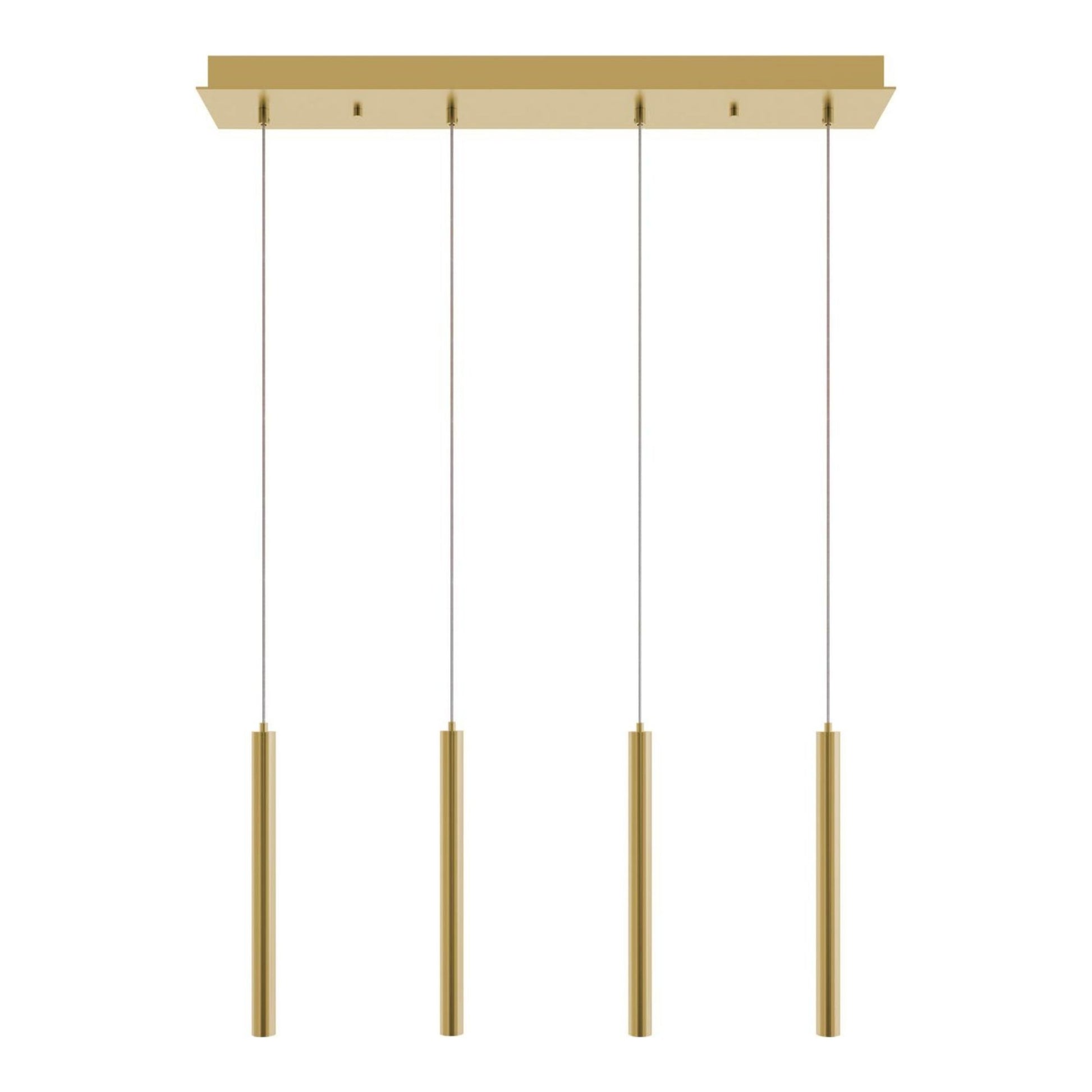 Eli 36" LED Linear Pendant, Satin Brass Finish - Bees Lighting