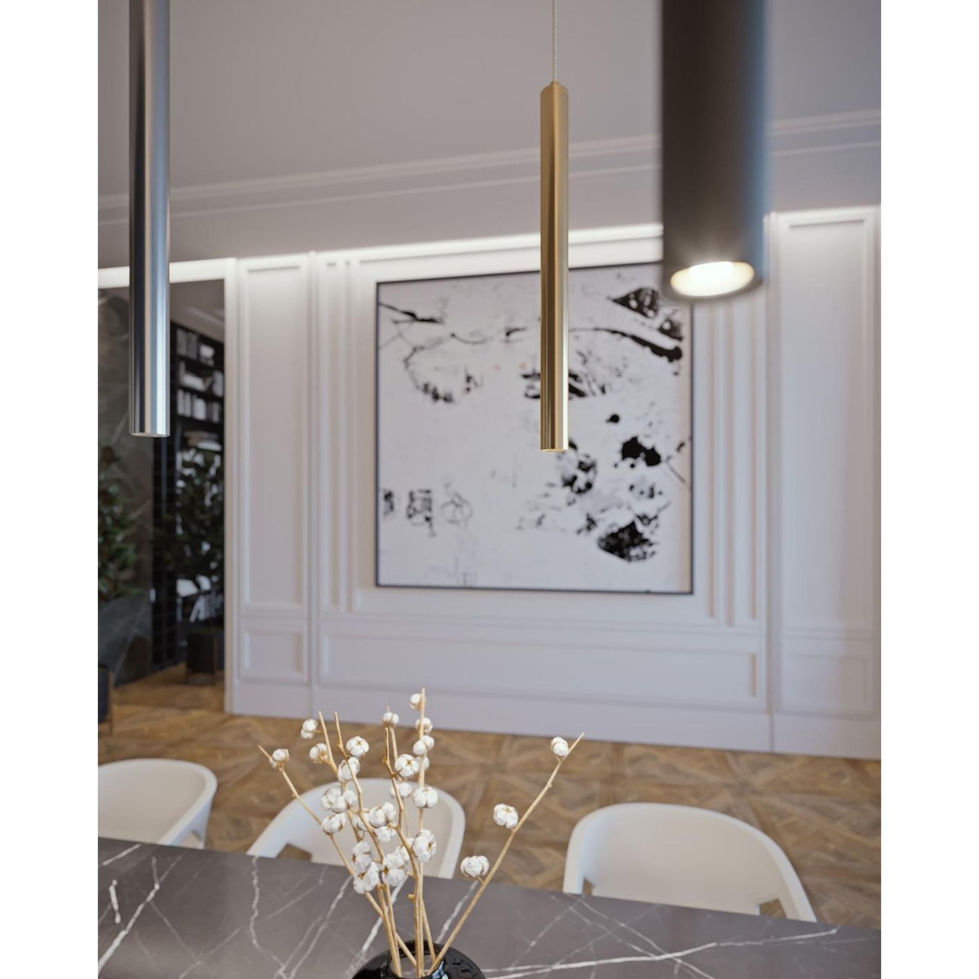 Eli 16" LED Pendant, Satin Nickel Finish - Bees Lighting